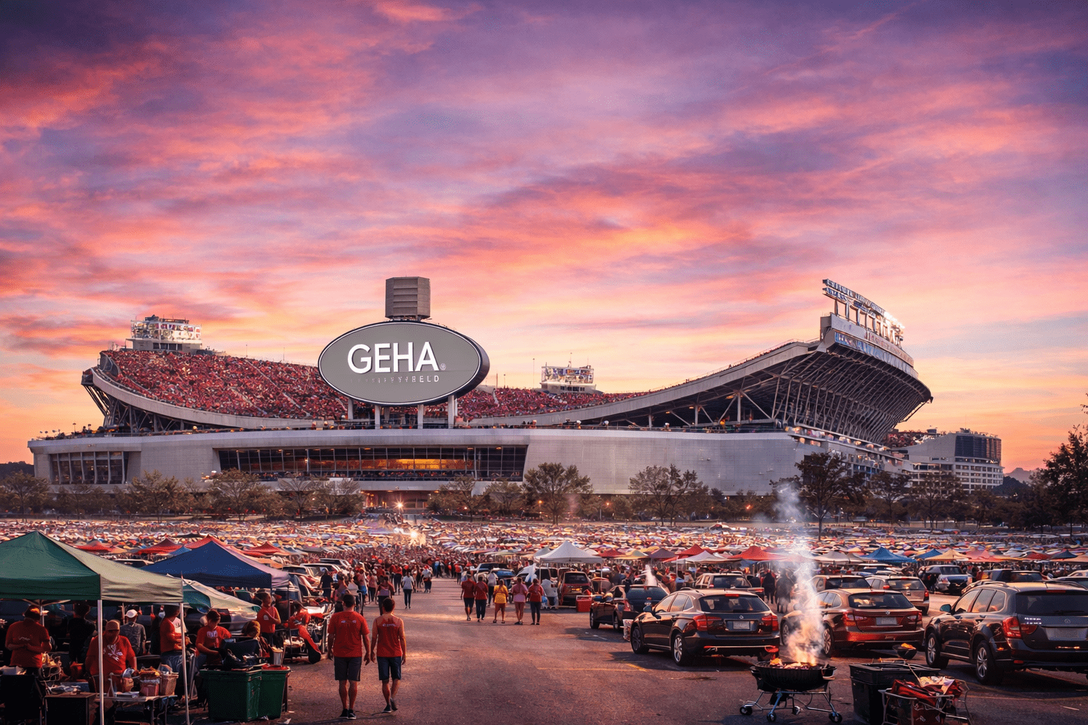 1536x1024 GEHA Field at Arrowhead Stadium Parking Explained: What to Expect on Event Day. DIBS Parking Blog