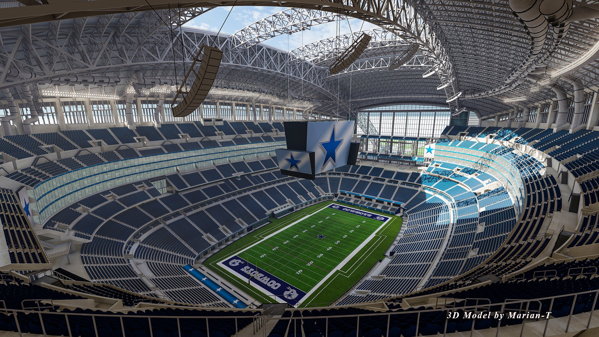 1920x1080 AT&T Stadium Dallas Texas USA 3D Model
