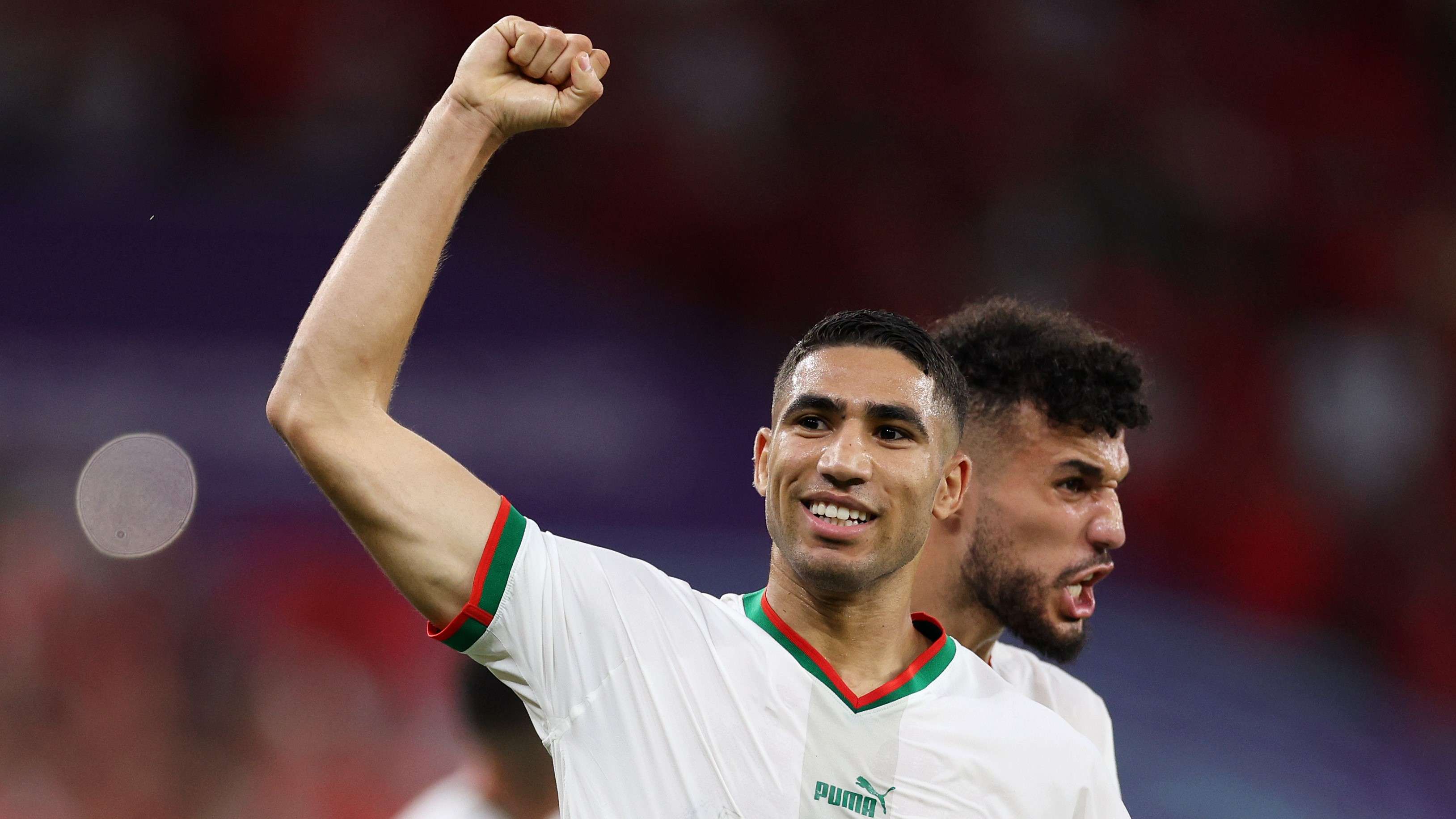 3257x1832 Stunning mural in Barcelona immortalises Morocco star Hakimi's World Cup celebration with his mum. Goal.com English Saudi Arabia