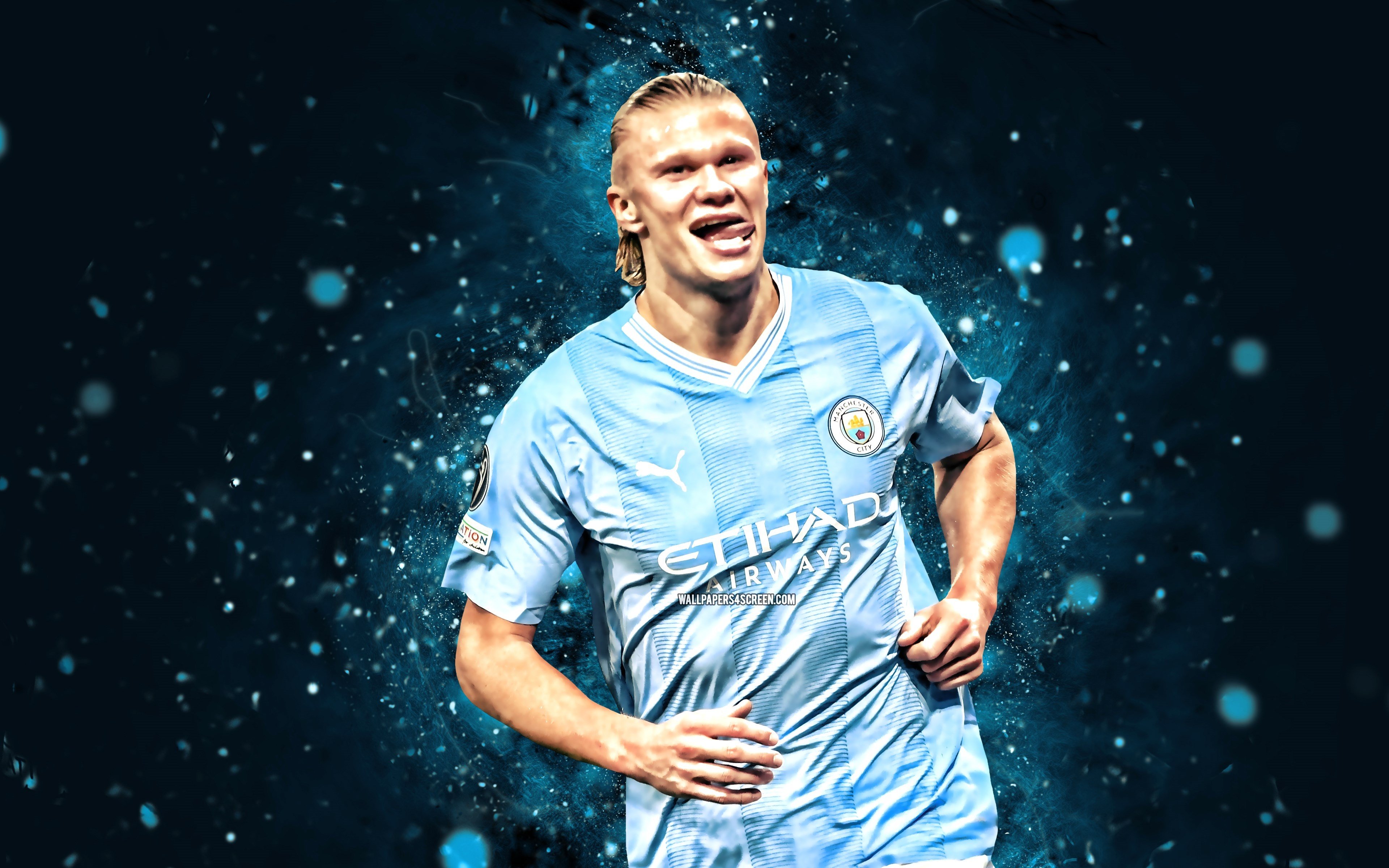 3840x2400 Wallpaper football, soccer, Norway, Man City, Manchester City, Erling Haaland, Erling, Haaland for mobile and desktop, section спорт, resolution 3840x2400