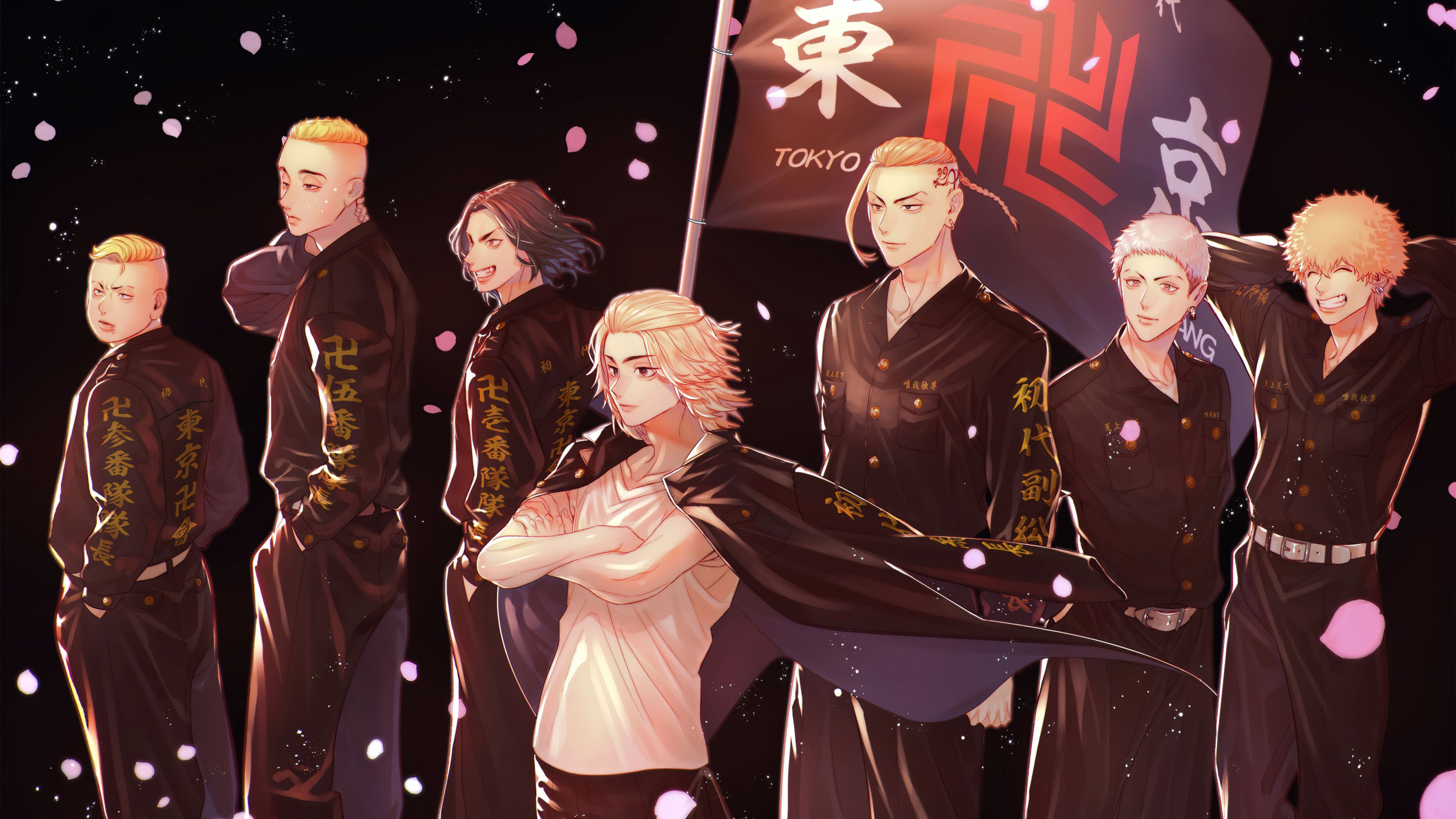 3840x2160 Tokyo Revengers Wallpaper 4K, Flag, Anime series, Manjiro Sano