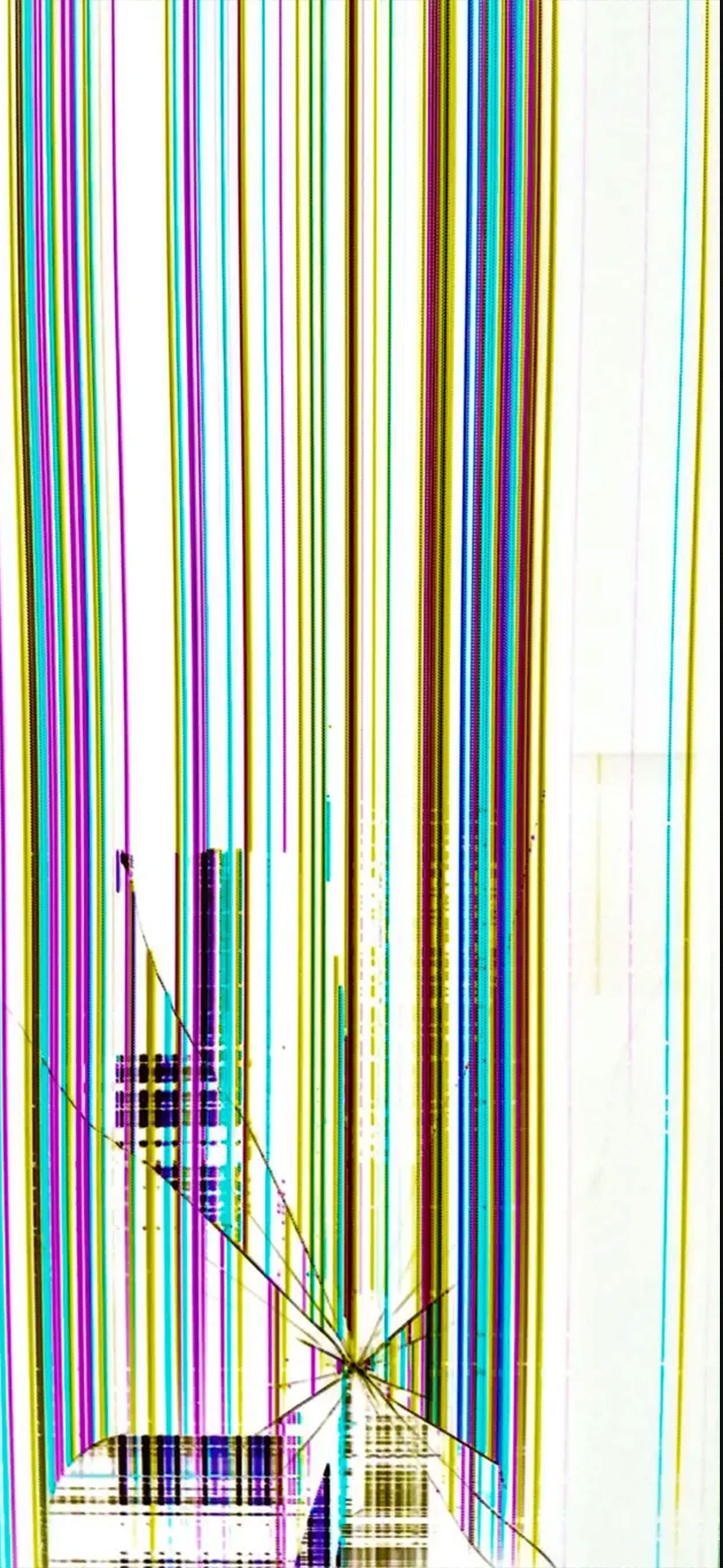 2556x5541 Broken Cracked Screen Wallpaper For iPhone, iPad or Tablets