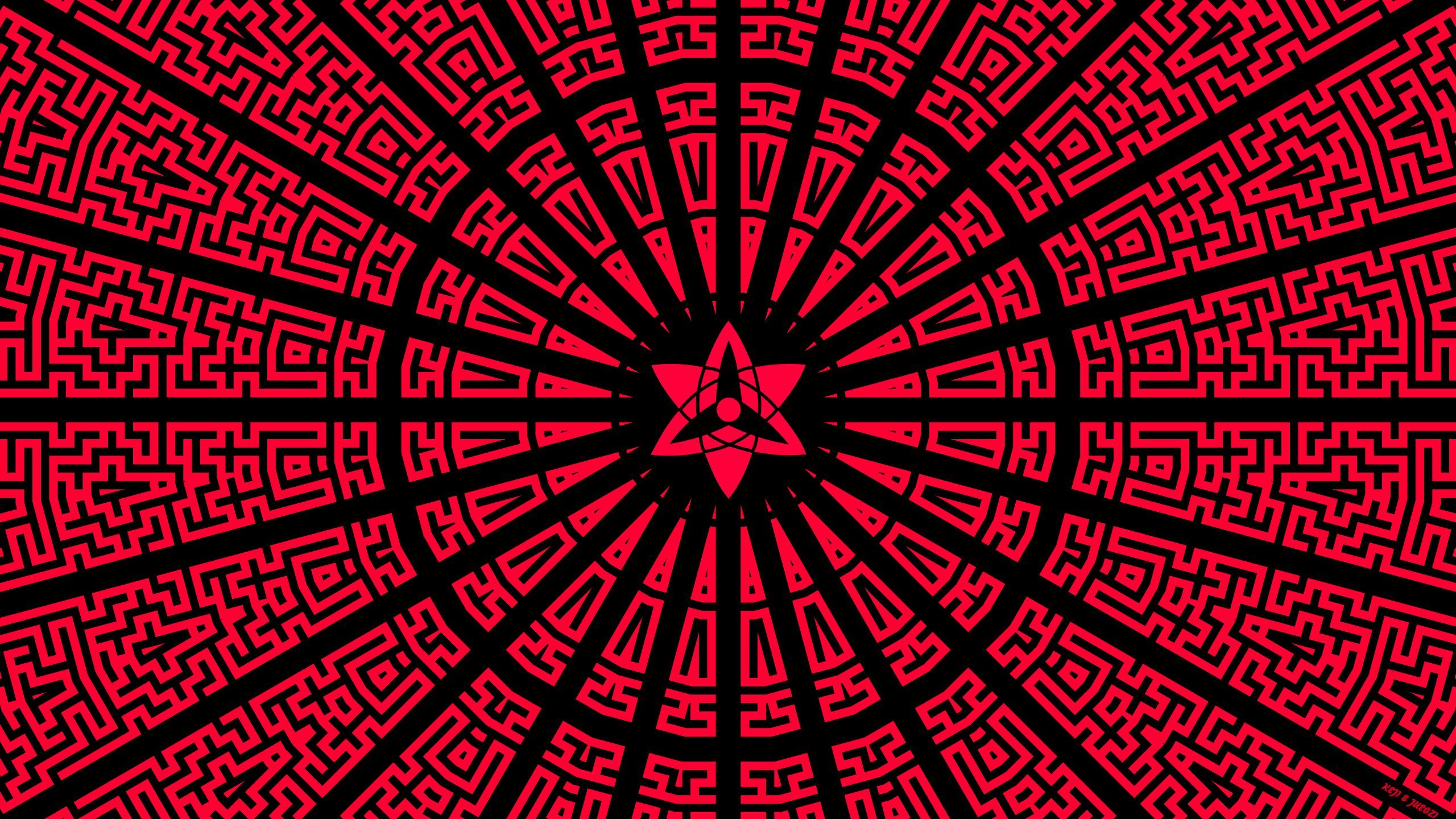 2560x1440 Phone wallpaper: Sharingan (Naruto), Mangekyō Sharingan, Naruto, Pattern, Anime, Boruto, Boruto (Anime) 462825