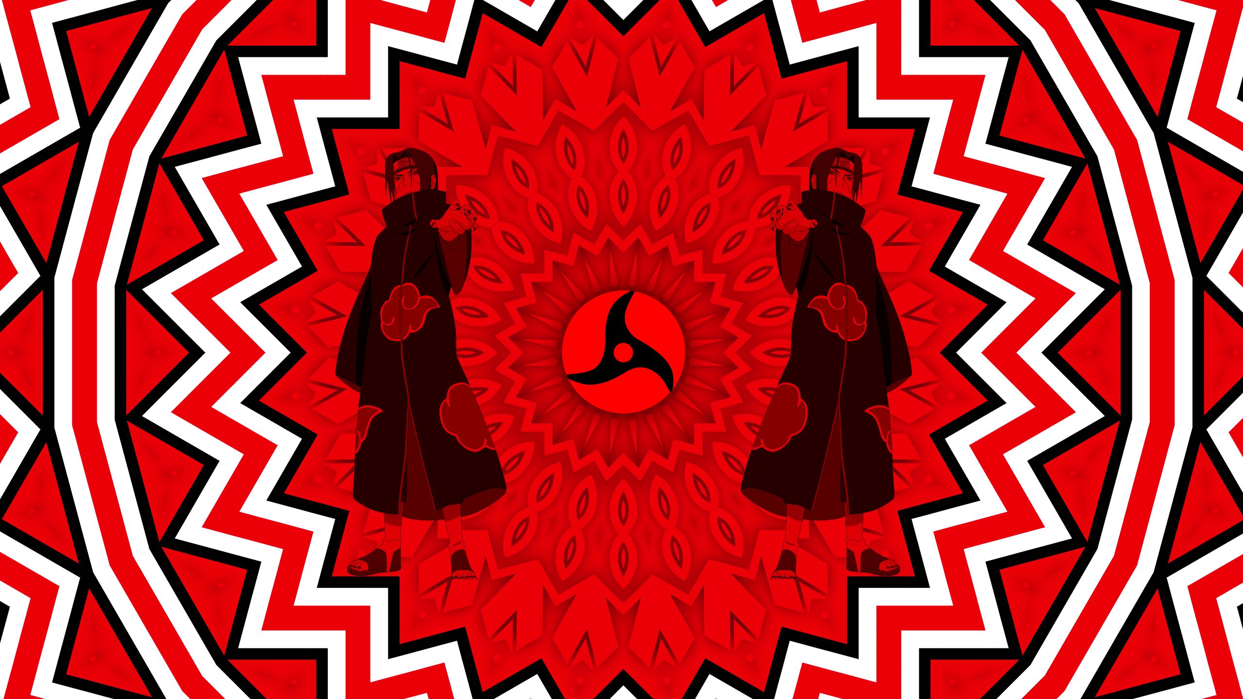 2560x1440 Desktop wallpaper: Naruto, Sharingan (Naruto), Mangekyō Sharingan, Itachi Uchiha, Pattern, Anime, Kaleidoscope 4K free download for PC. 462673