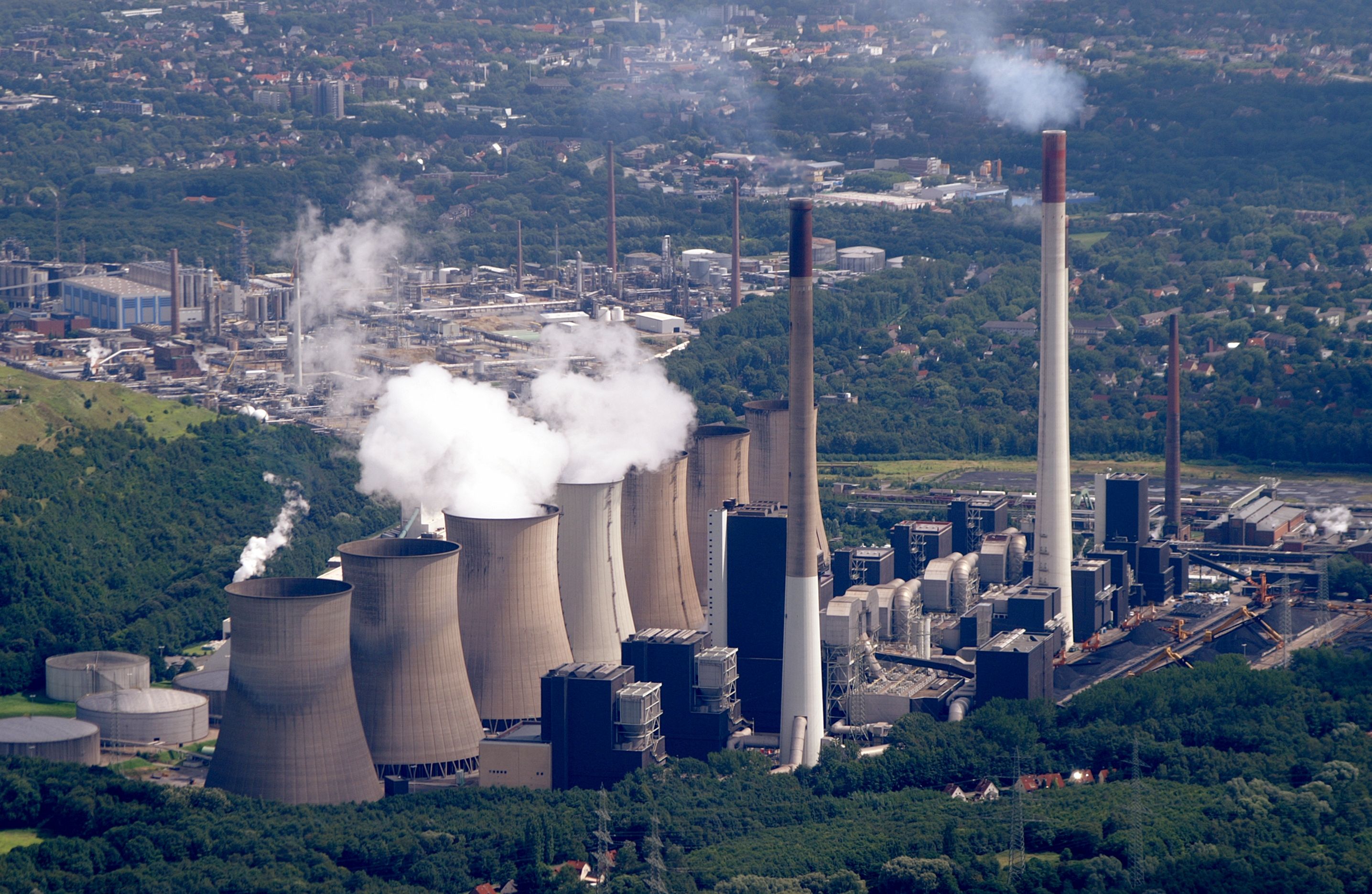 2871x1871 Desktop wallpaper: Coal Power Plant, Man Made, Power Plant, Building 4K free download for PC. 899796