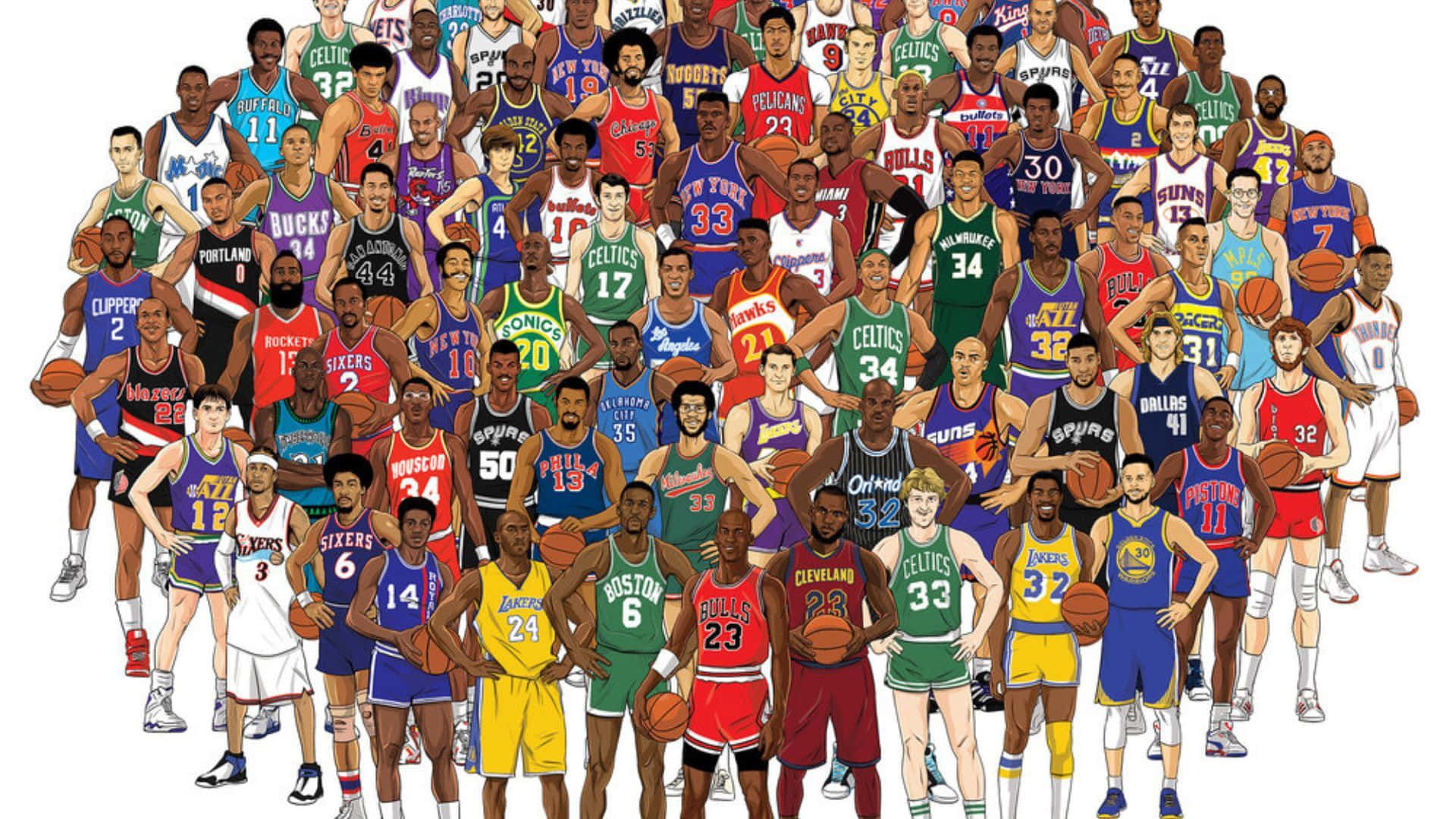 1920x1080 Download Nba Legends Michael Jordan And Magic Johnson In A Classic Duel Wallpaper