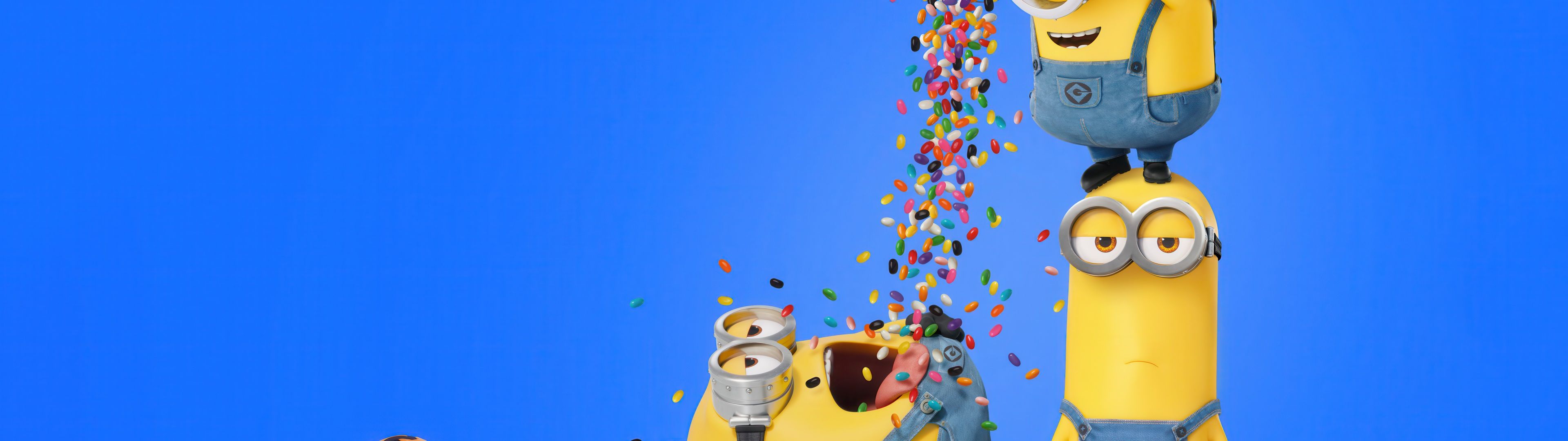 3840x1080 Minions Wallpaper 4K, Halloween party, Funny
