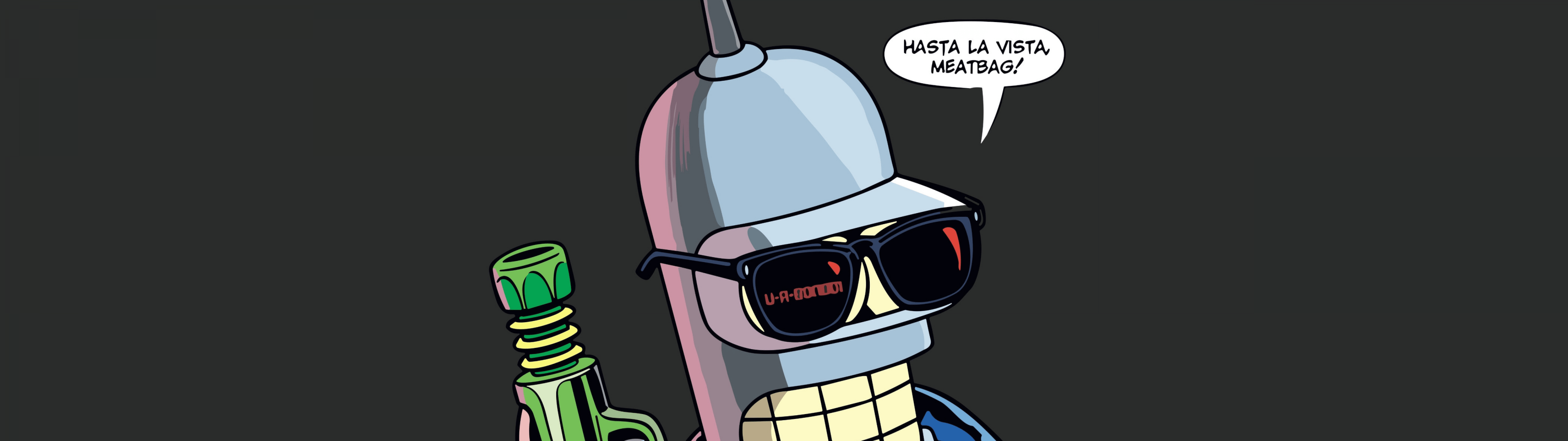 3840x1080 Bender (Futurama) Wallpaper 4K, Funny, Cartoon, 5K