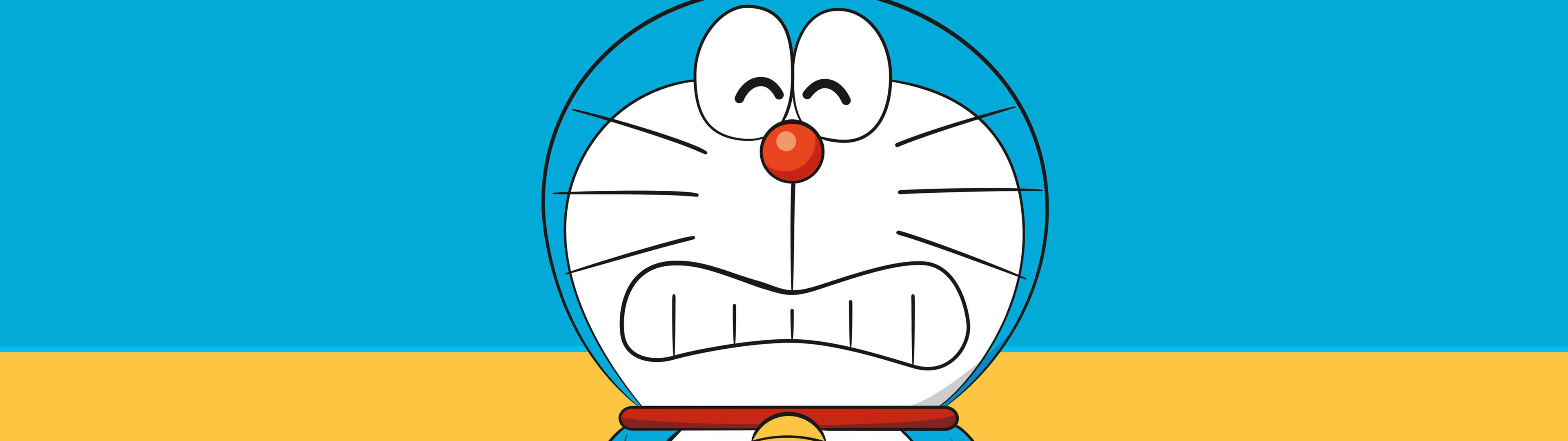 3840x1080 Doraemon Wallpaper 4K, Funny, Cartoon