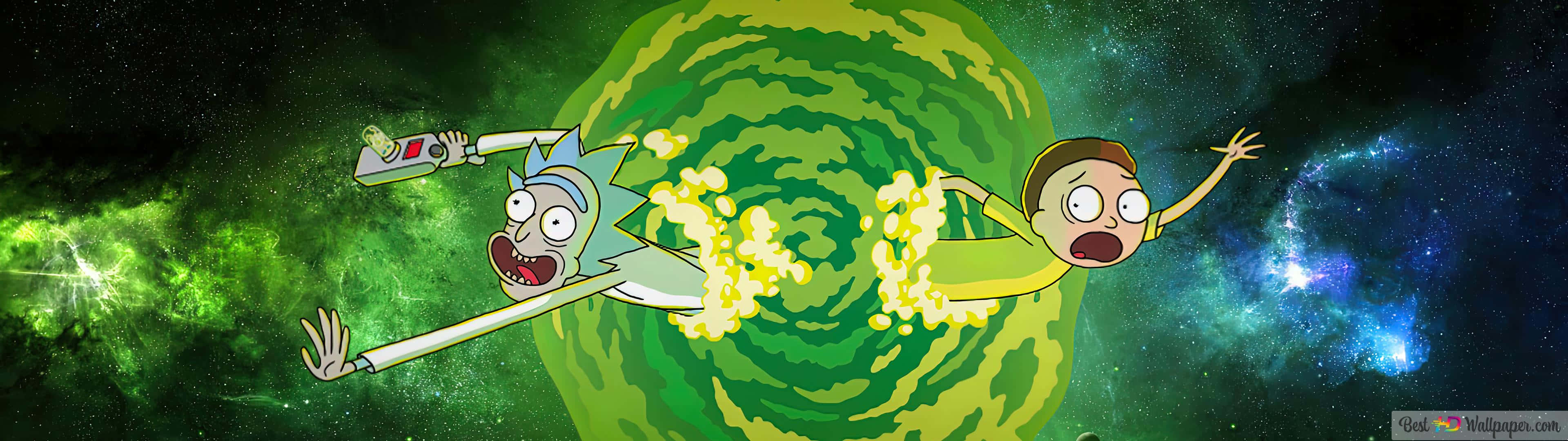 3840x1080 Funny Cartoon Wallpaper