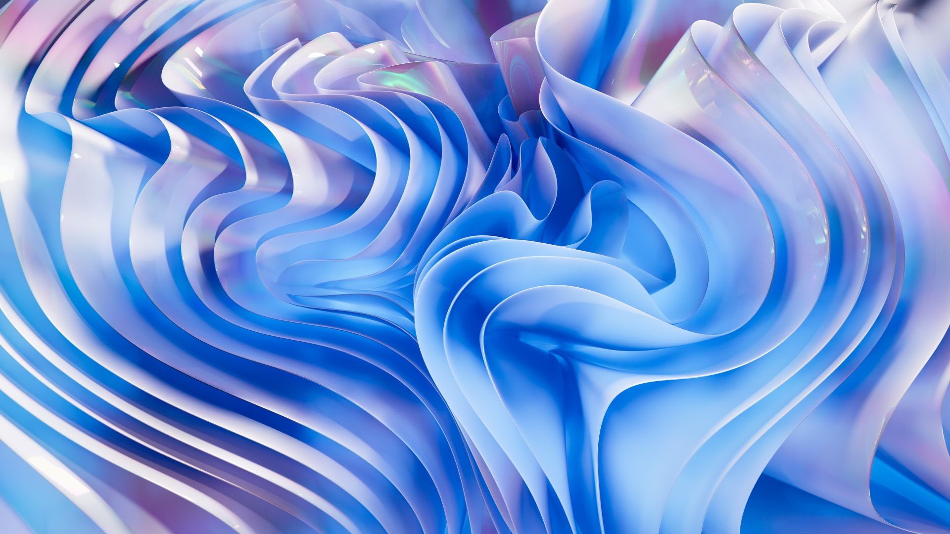 1920x1080 Blue aesthetic Wallpaper 4K, Abstract art, 3D Render