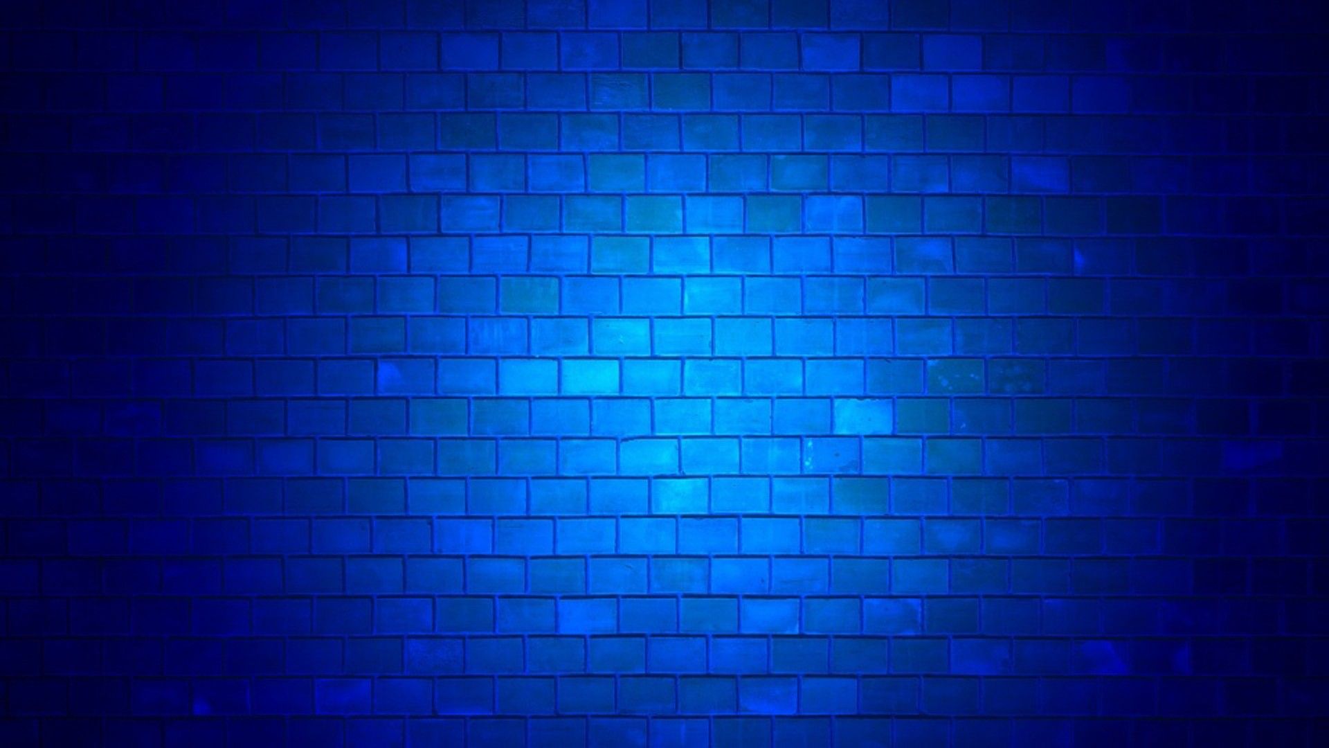1920x1080 Dark Light Blue Brick Wall HD Blue Aesthetic Wallpaper
