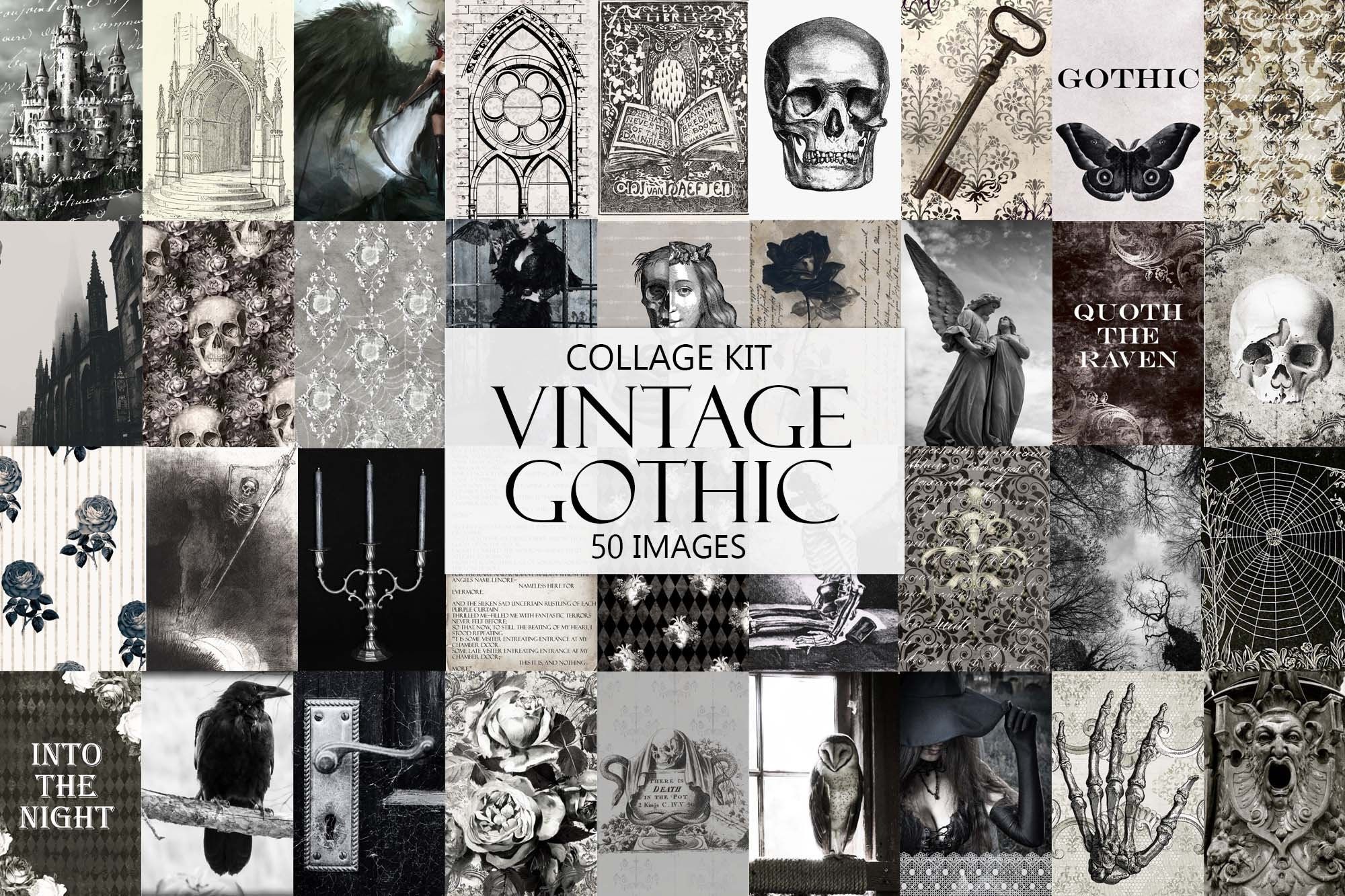 2000x1333 Buy Vintage Gothic Collage Kit: 50 Printable Designs (digital Download) Online in India
