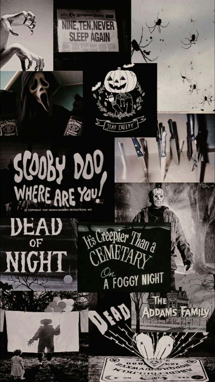 720x1280 Download Vintage Gothic Horror Collage Wallpaper