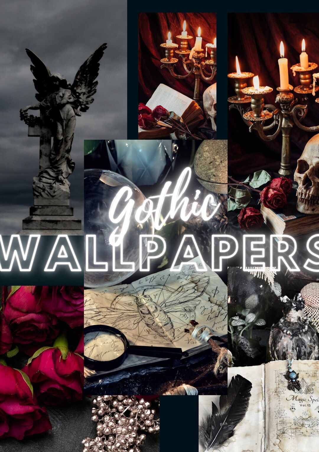 1080x1529 Gothic Phone Wallpaper Bundle