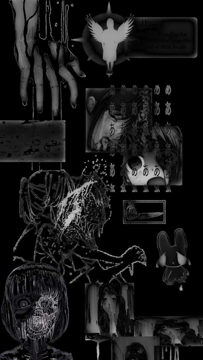 675x1200 Download Dark_ Gothic_ Collage_ Artwork Wallpaper