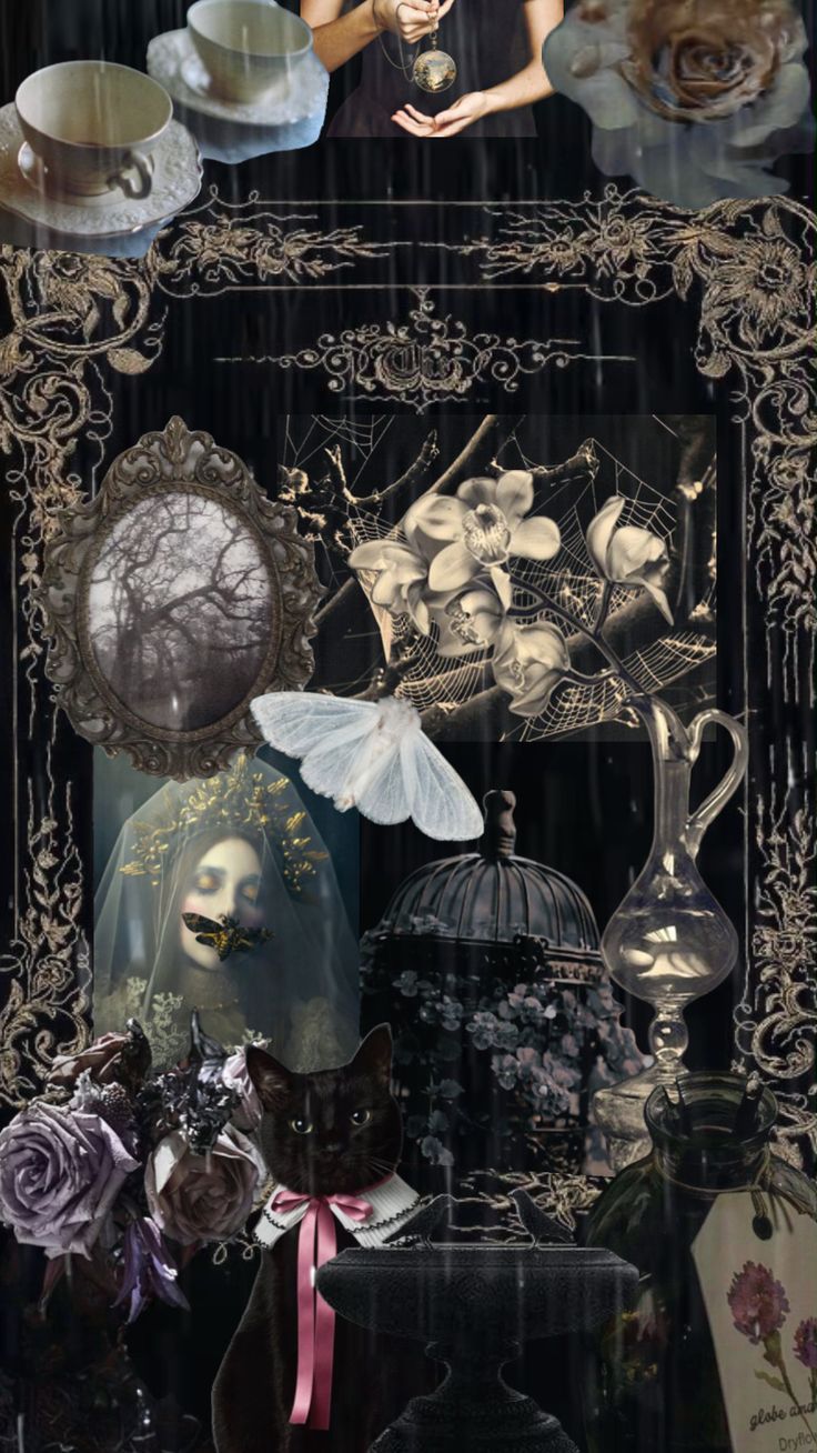 736x1308 Check out whimsigothalice's Shuffles. Goth wallpaper, Gothic wallpaper, Gothic themes