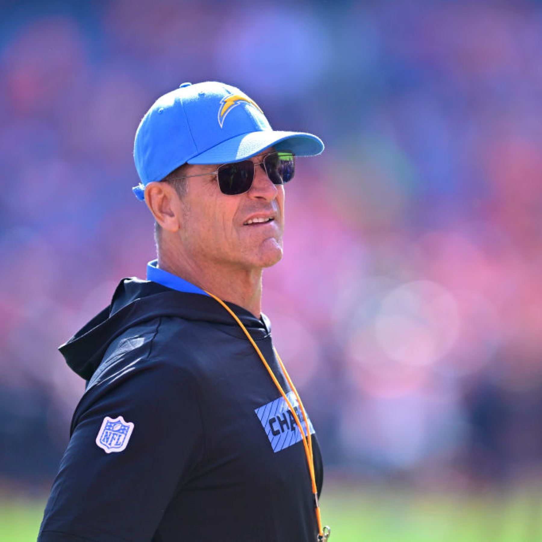 1800x1800 Chargers coach Jim Harbaugh leaves sideline temporarily because of an illness