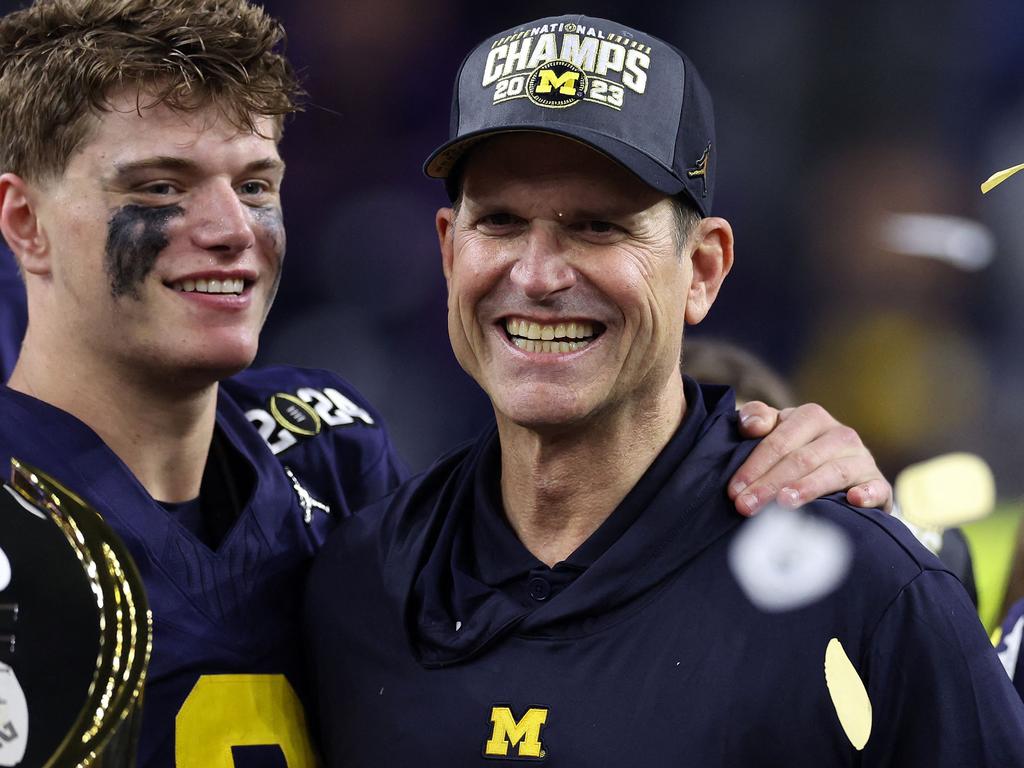 1024x768 Jim Harbaugh wins NCAA football title with Michigan, now faces decision on returning to the NFL