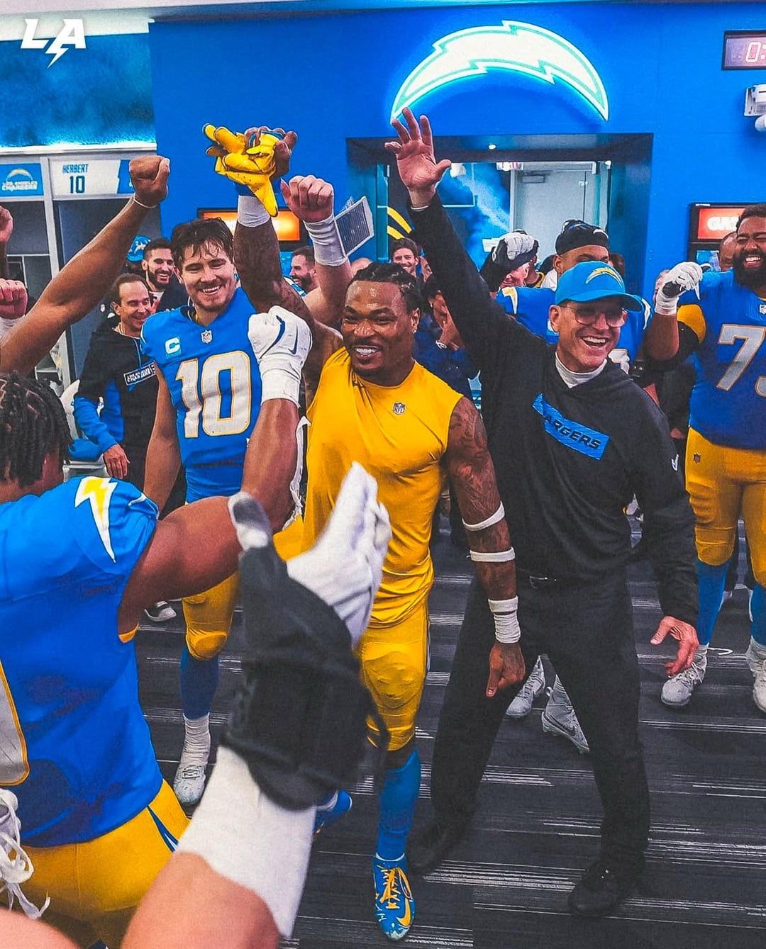 1080x1339 Derwin James and Jim Harbaugh