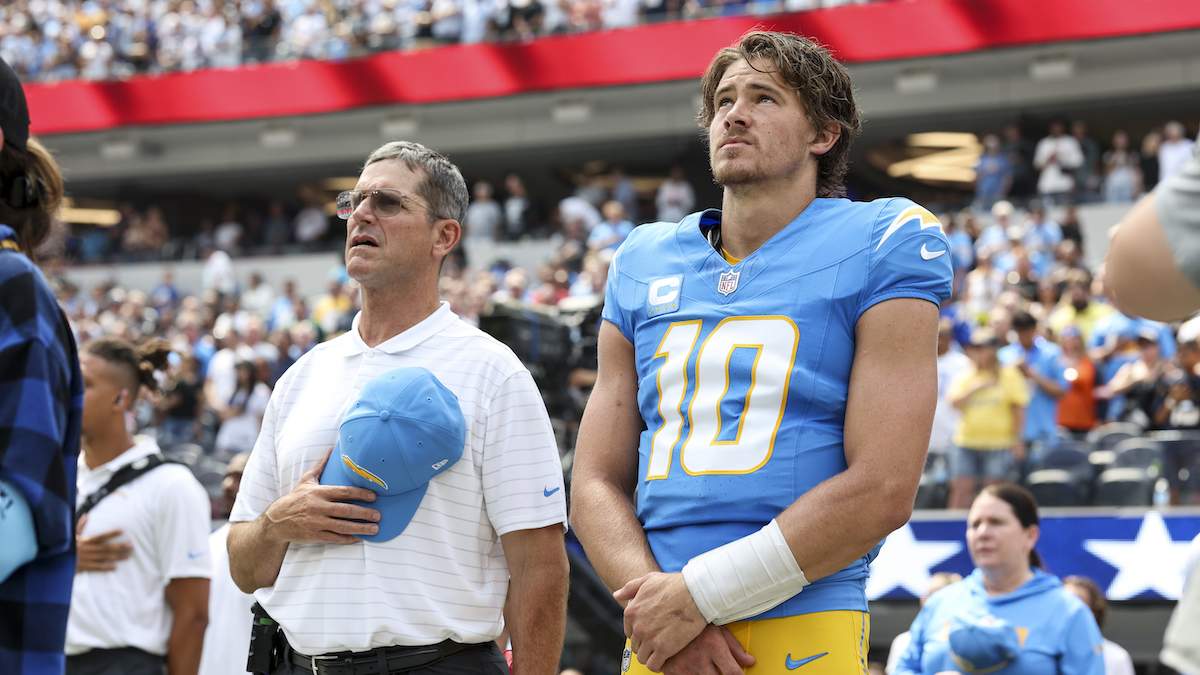 1200x675 Jim Harbaugh Breaks Silence On Justin Herbert's Injury