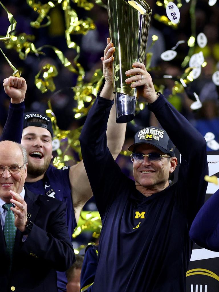 768x1024 Jim Harbaugh wins NCAA football title with Michigan, now faces decision on returning to the NFL