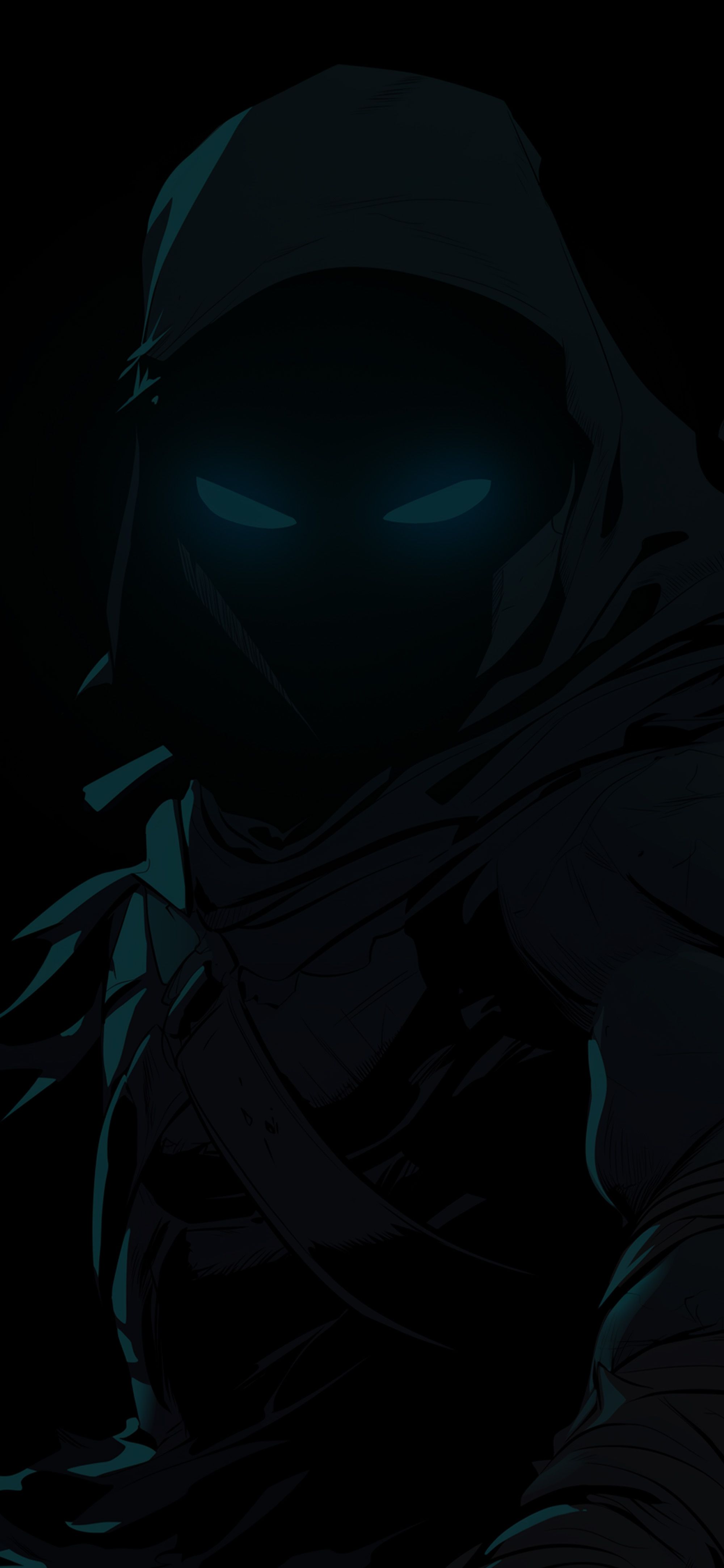 2000x4329 Ninja Swordmaster Dark Mode Wallpaper Phone Wallpaper