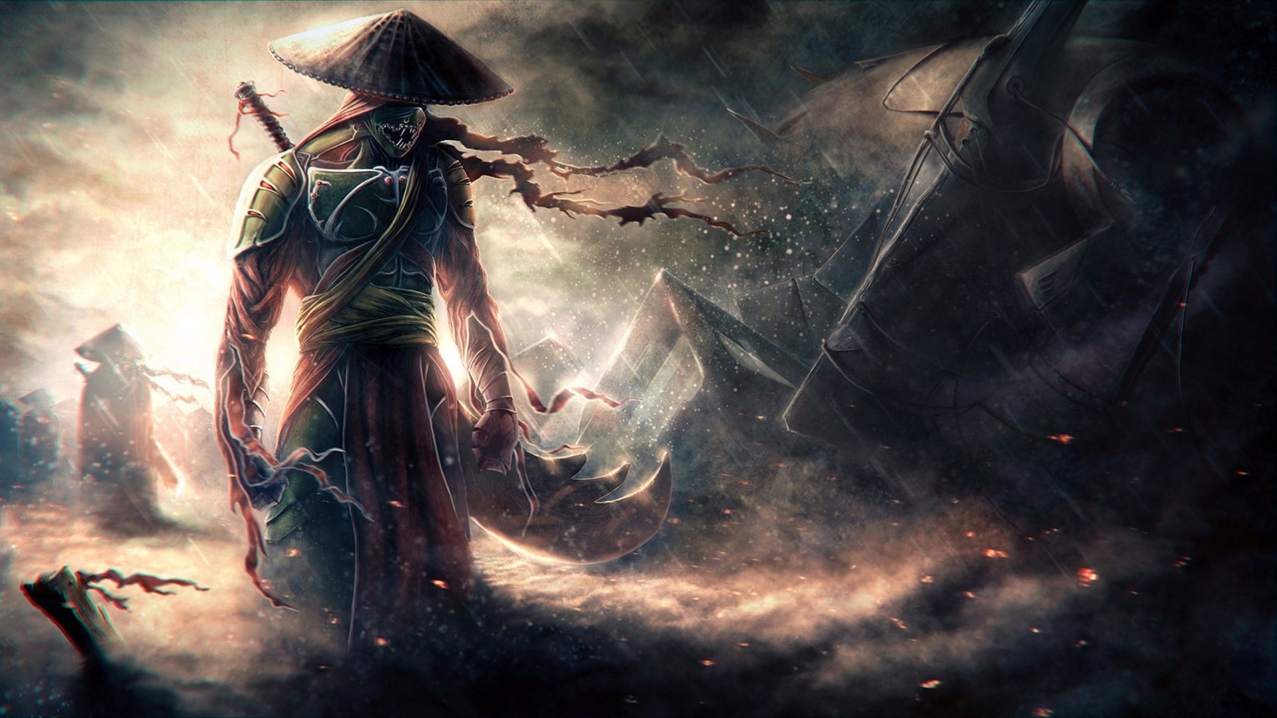 2560x1440 Fantasy Ninja Dark High Definition Wallpaper 111691
