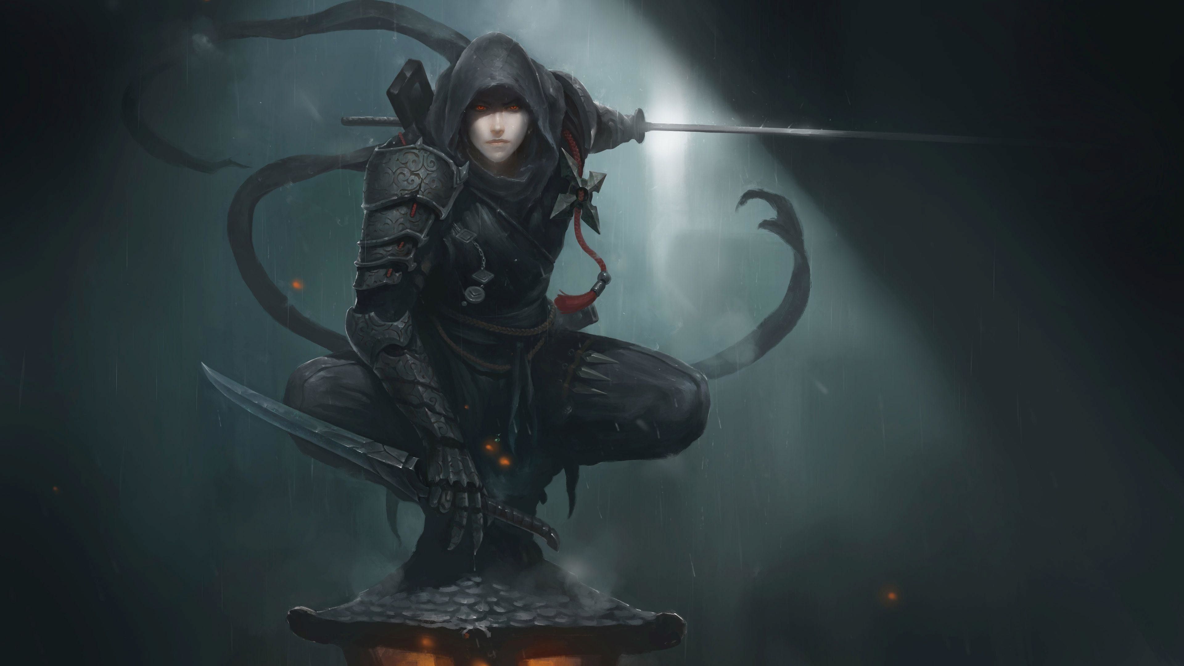3840x2160 Fantasy Ninja Dark Best Wallpaper 111688