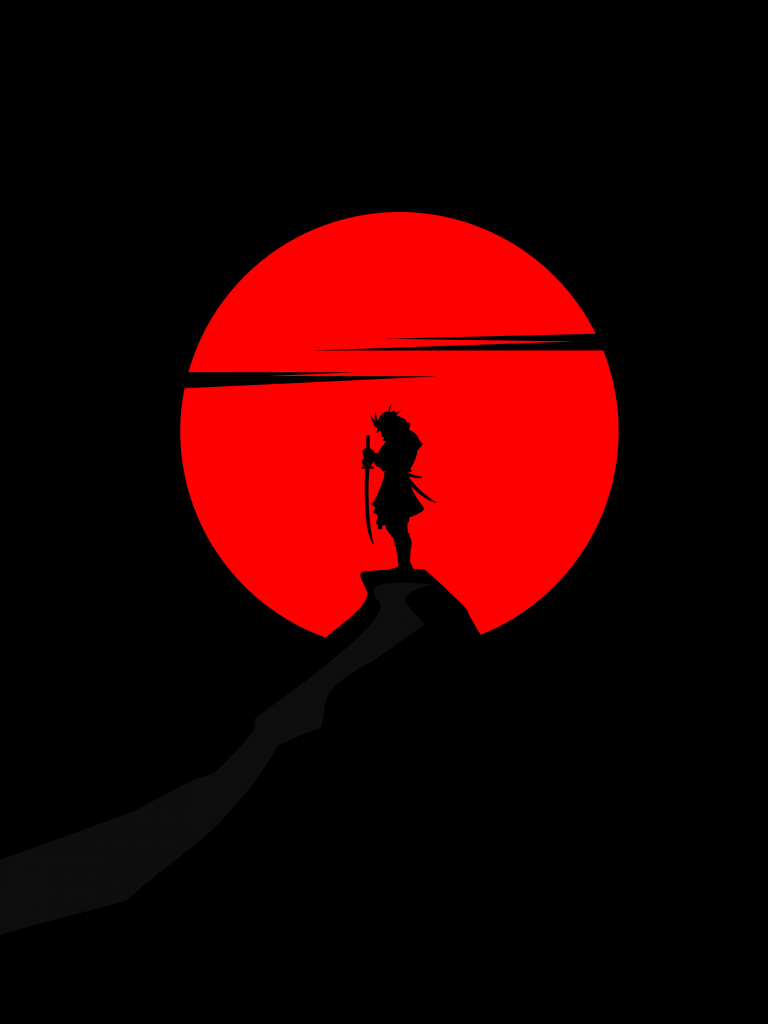 768x1024 Samurai Wallpaper 4K, Katana, Warrior, Immortal, Sun