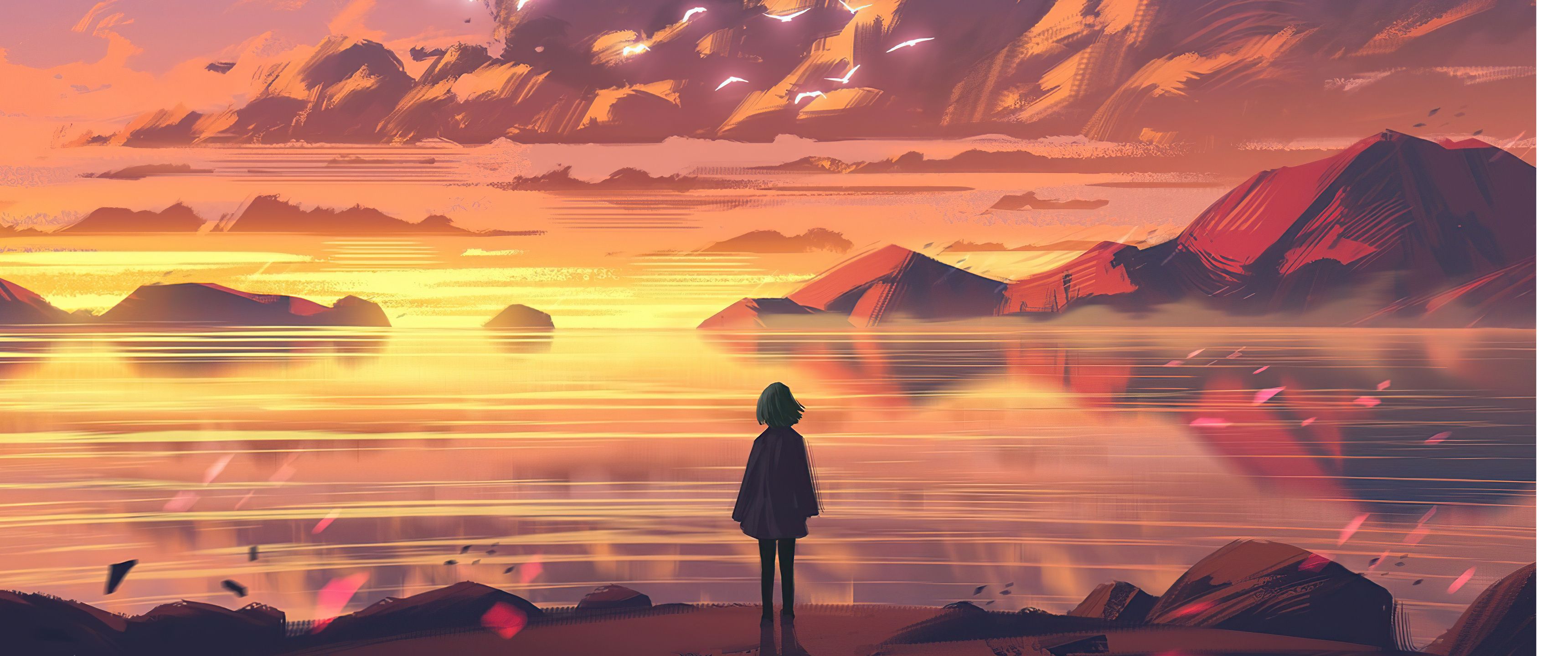 3440x1440 Relaxing Warm Sunset 5k UltraWide Quad HD 1440P , HD 4k Wallpaper , Image, Background, Photos and Picture