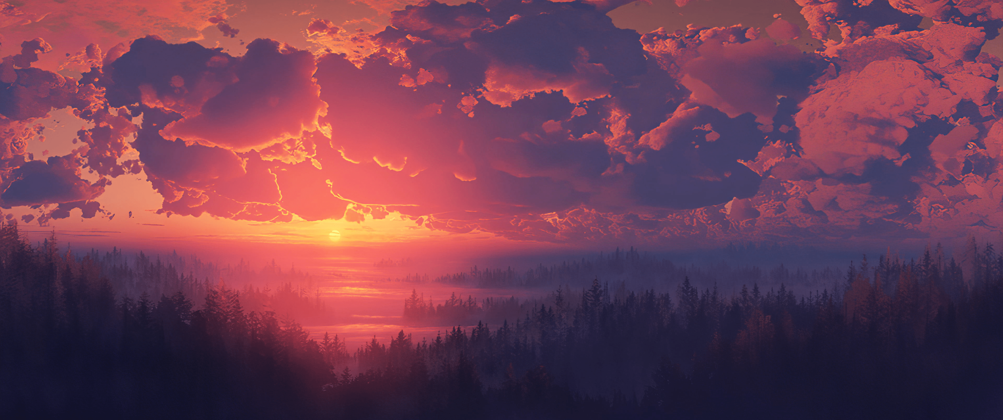 3440x1440 Sunset x 1440