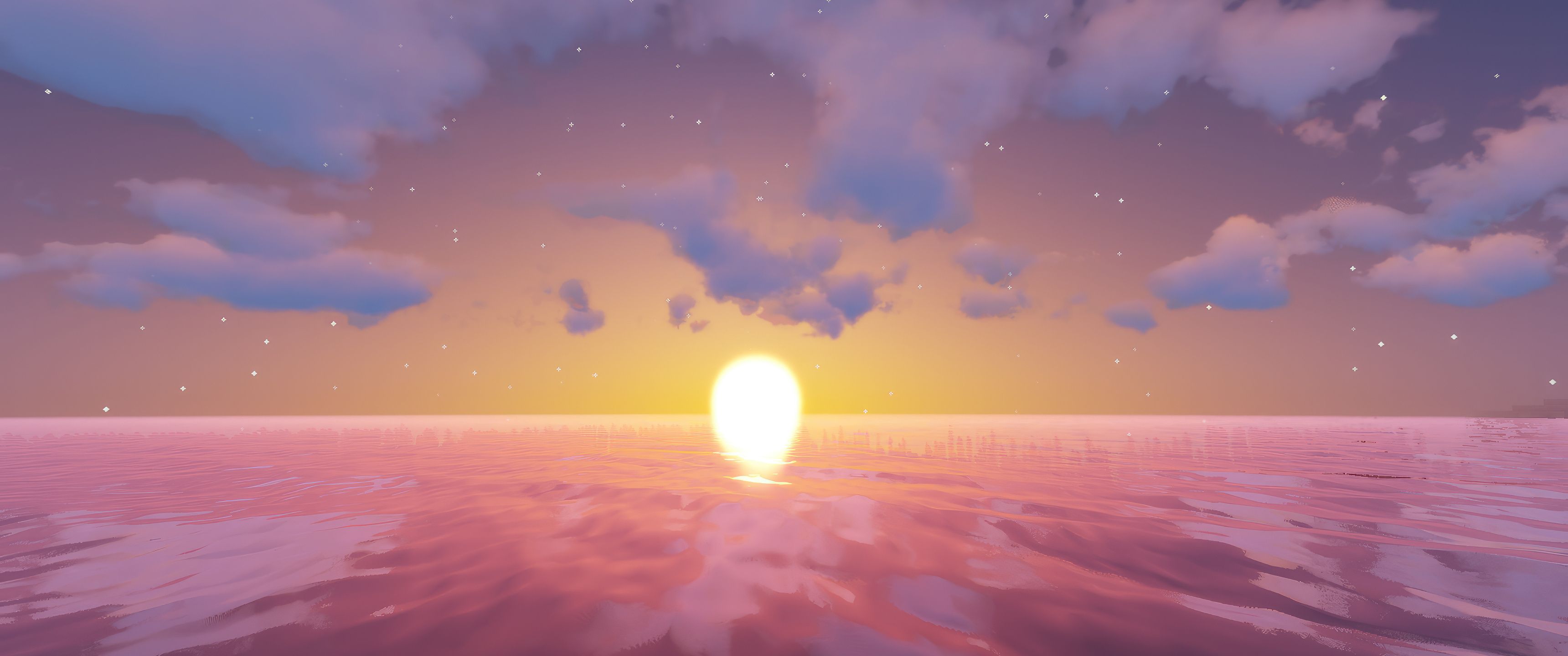 3440x1440 Minecraft Sunset Cgi UltraWide Quad HD 1440P , HD 4k Wallpaper , Image, Background, Photos and Picture