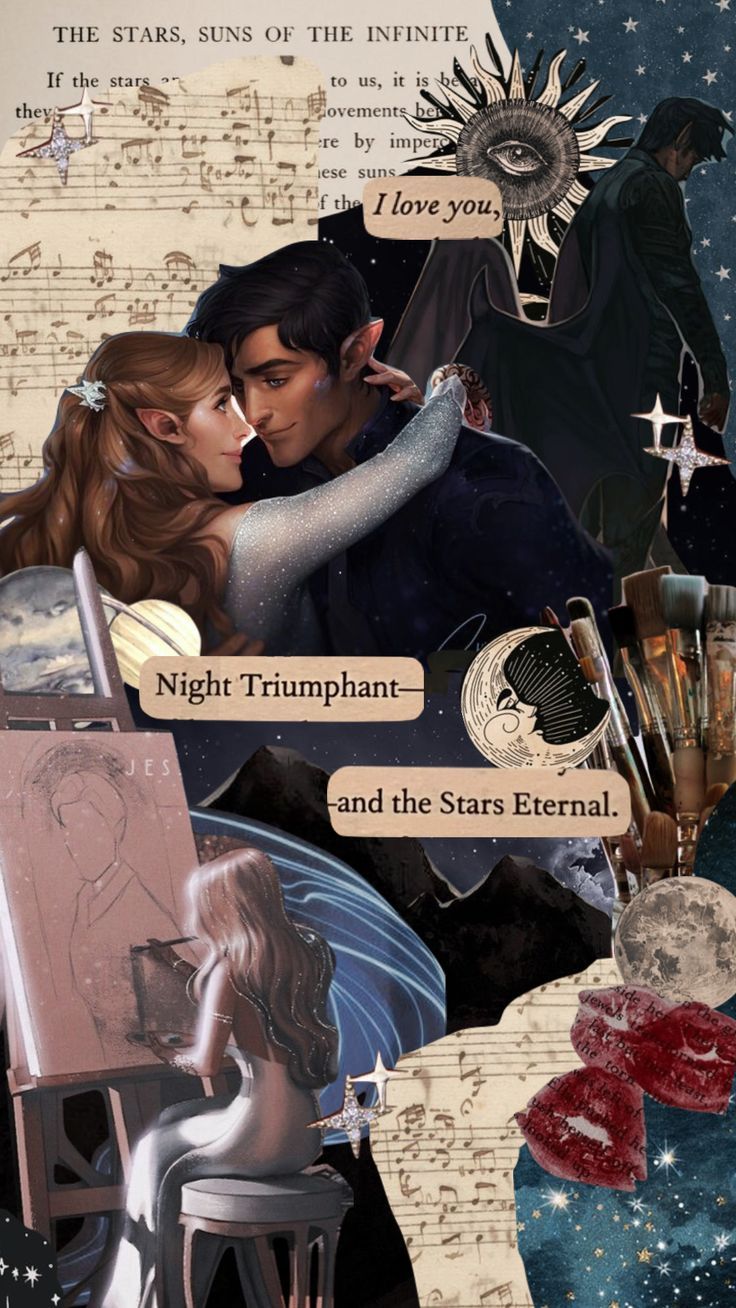 736x1308 acotar #books #bookaesthetic #moodboard #aesthetic #feyre #rhysand