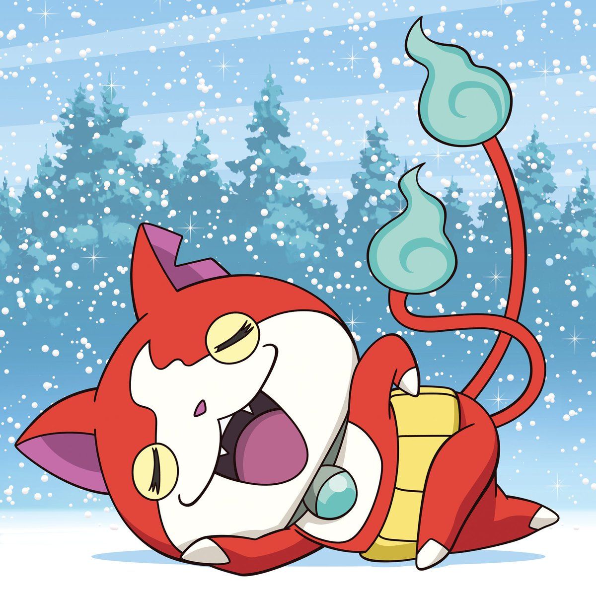 1200x1200 Jibanyan woke up long enough to see his shadow and predict 6 more weeks of napping! #GroundhogDay