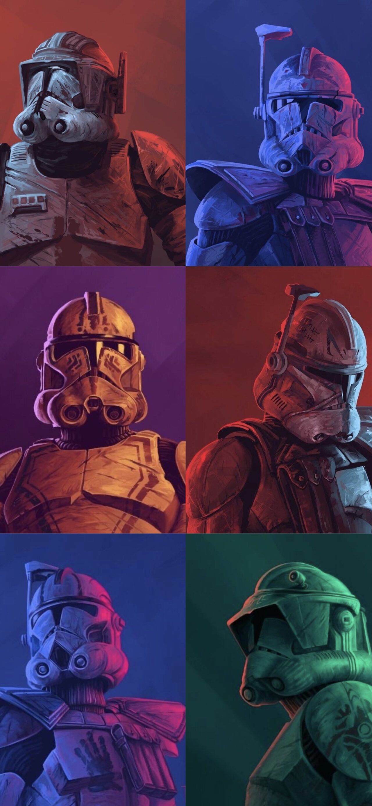 1280x2770 Can anyone identify these clones on this phone wallpaper? I only know a few