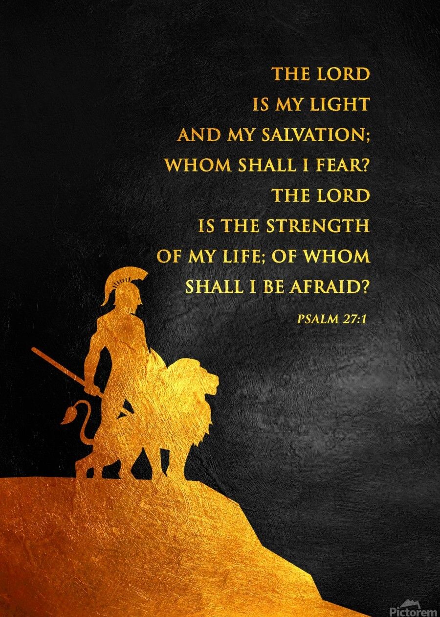 900x1260 Psalm 27:1 Version 3 Bible Verse Wall Art by ABConcepts Wall Art