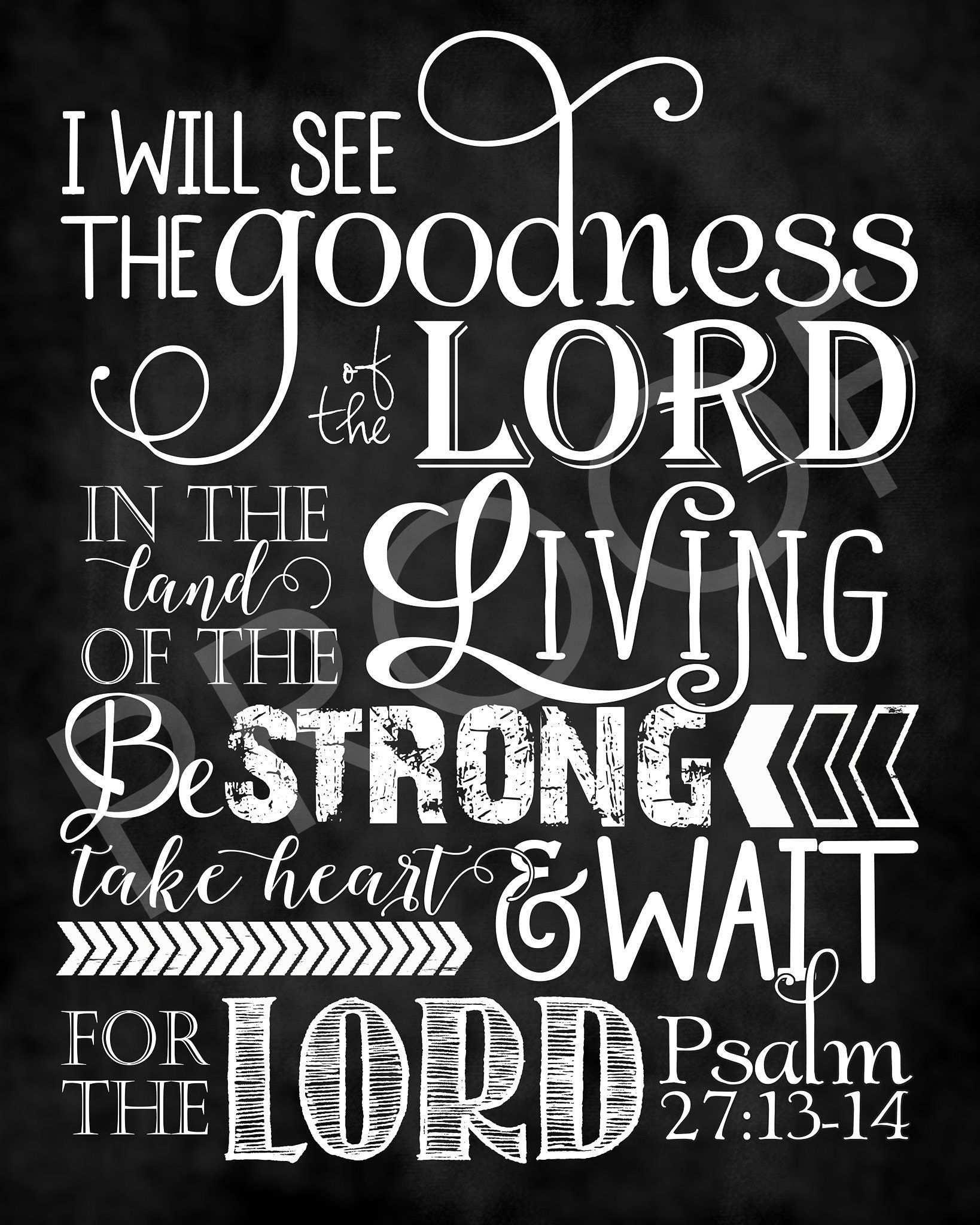 1638x2048 Scripture Art 27:13 14 Chalkboard Style