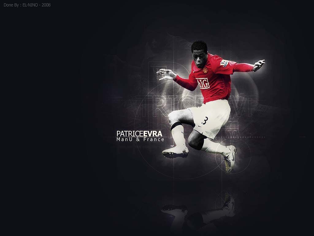 1024x768 Patrice Evra. Manchester United Wallpaper