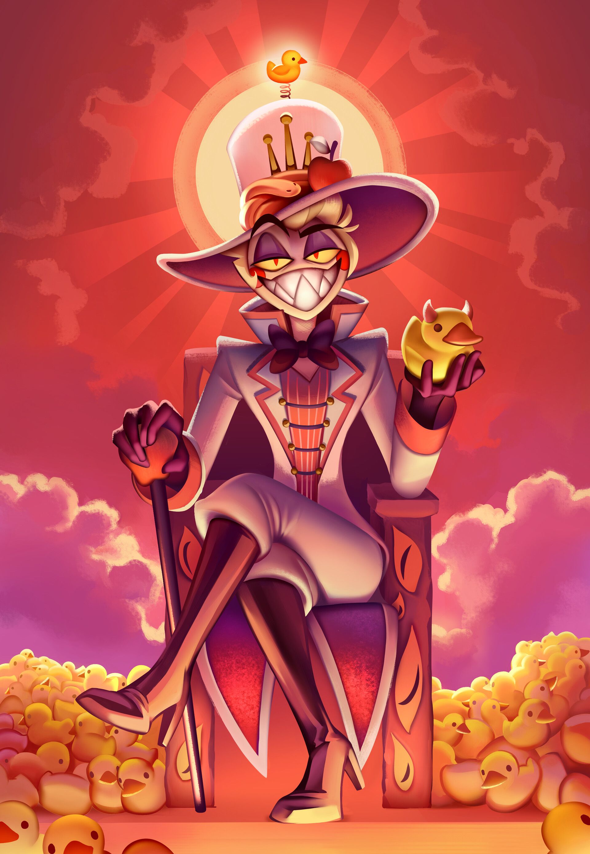 1920x2776 Lucifer Morningstar (Hazbin Hotel) vs Dracula (Netflix Castlevania)