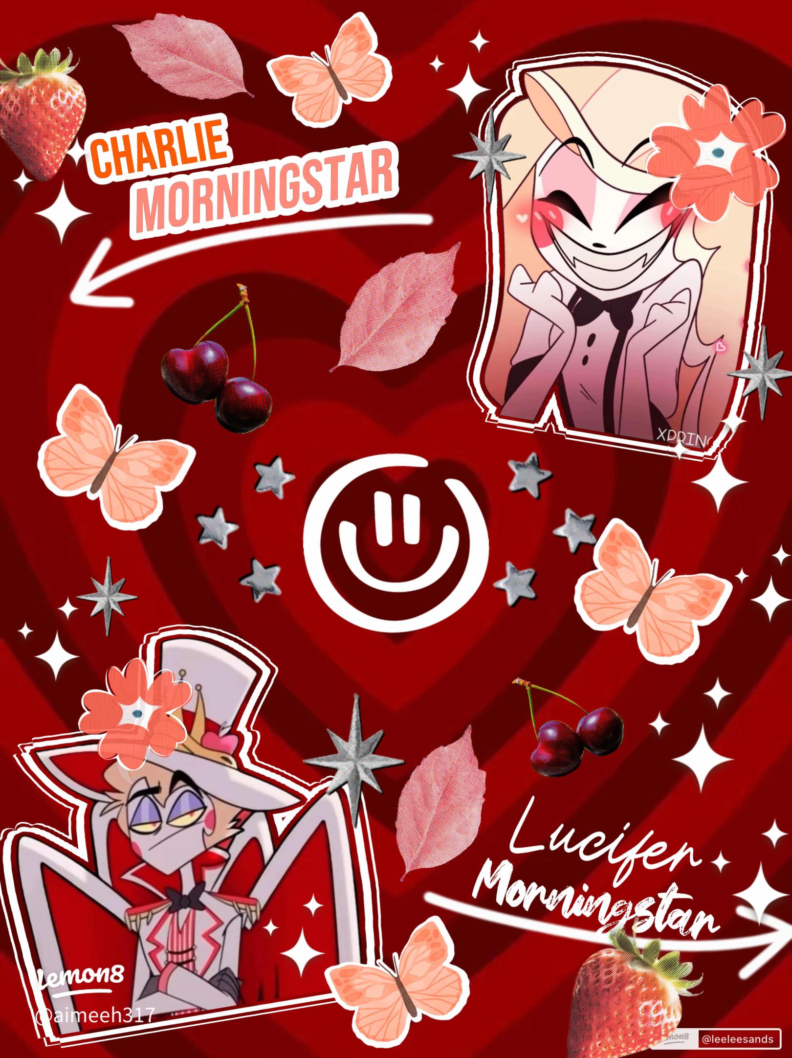 1620x2163 Hazbin Hotel: Charlie & Lucifer Morningstar Aesthetic Fan Art Collage