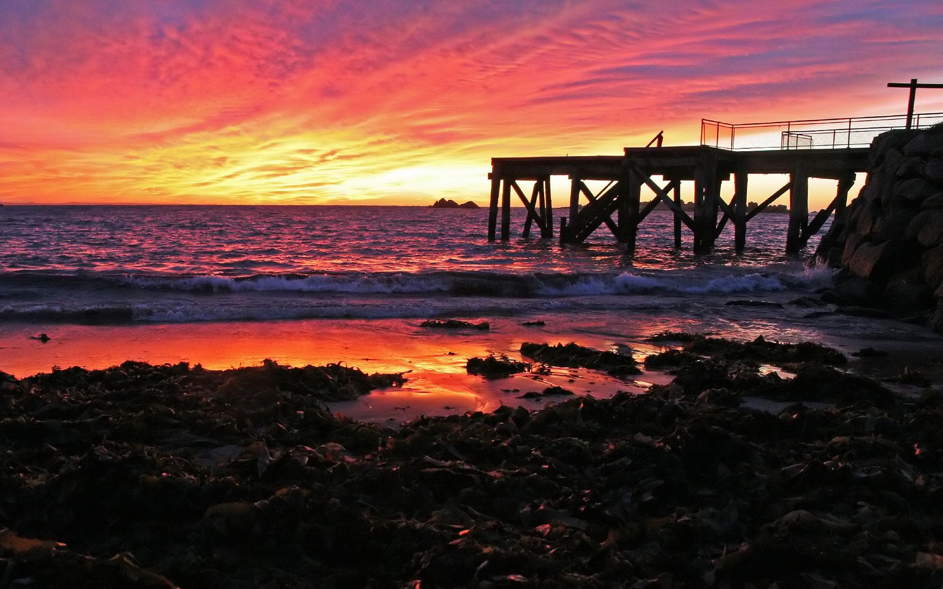 1920x1200 Sunrise at the Horseshoe Bay, South Australia wallpaper