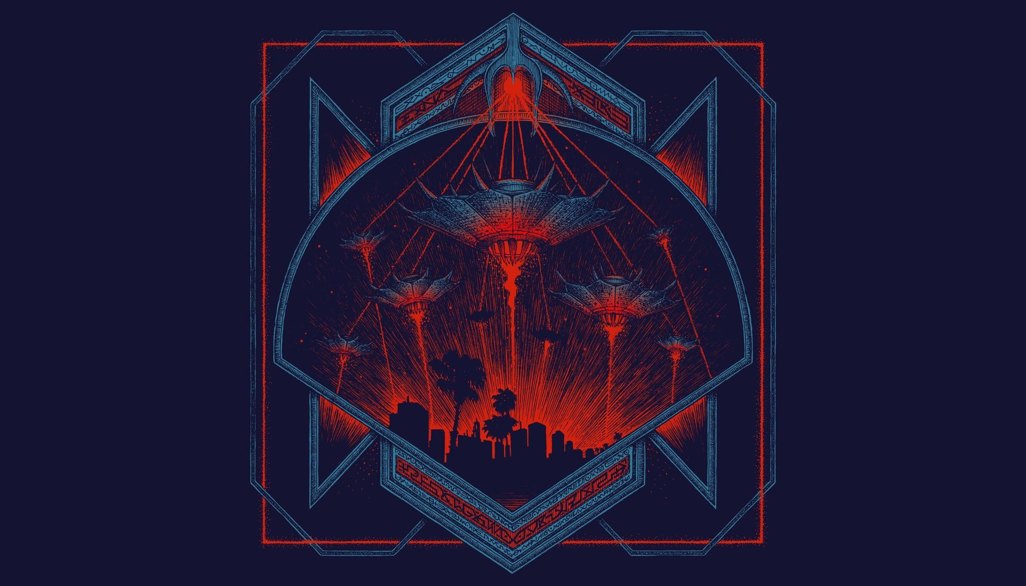 2100x1200 Wallpaper music, Synth rock, Retrowave, Synthwave, New Retro Wave, Darksynth, Invaders, Hollywood Burns for mobile and desktop, section музыка, resolution 2100x1200