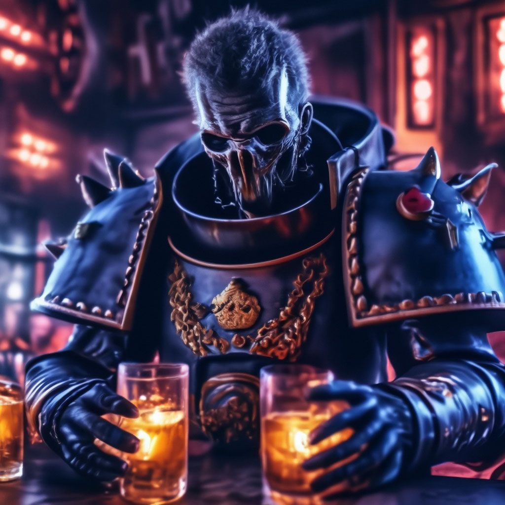 1024x1024 Darksynth, warhammer hope eradicate, horror, bar, male, alcohol