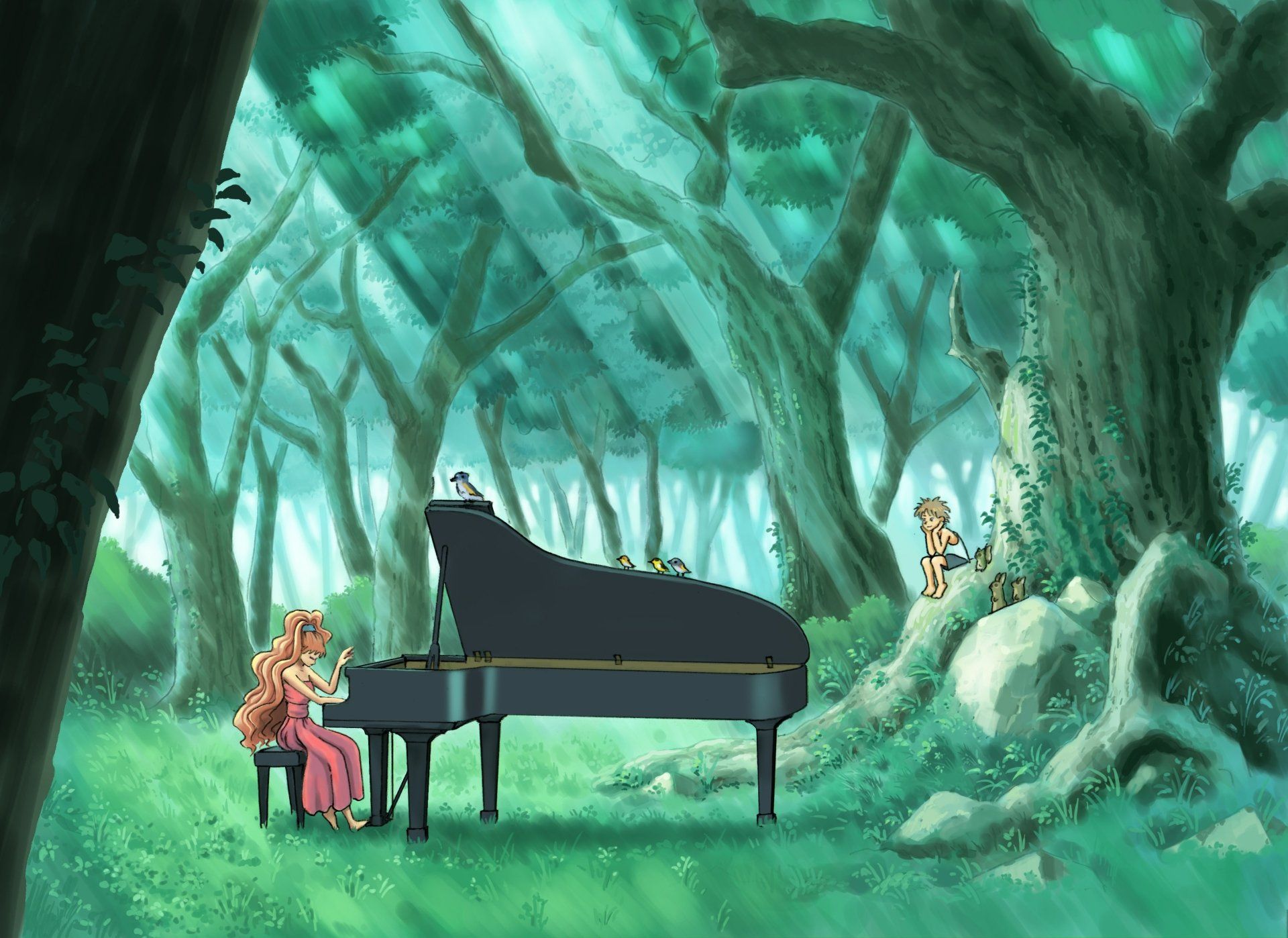 1920x1398 Download Anime Forest Of Piano HD Wallpaper