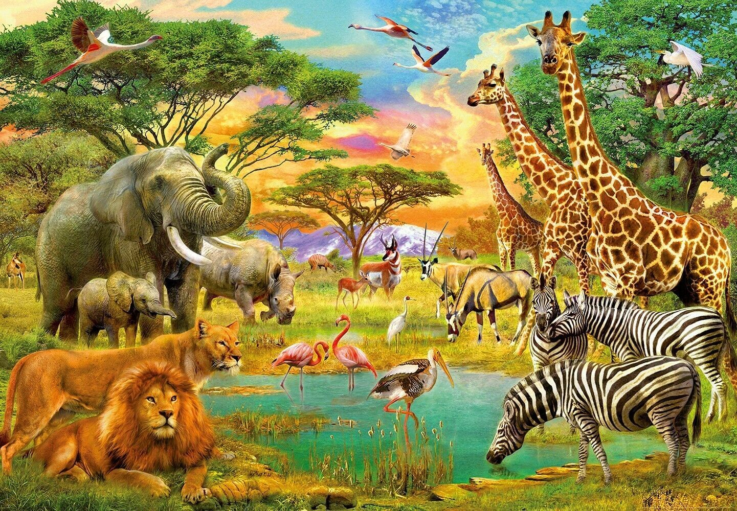 1441x1000 Kids bedroom Safari Africa Wallpaper Mural