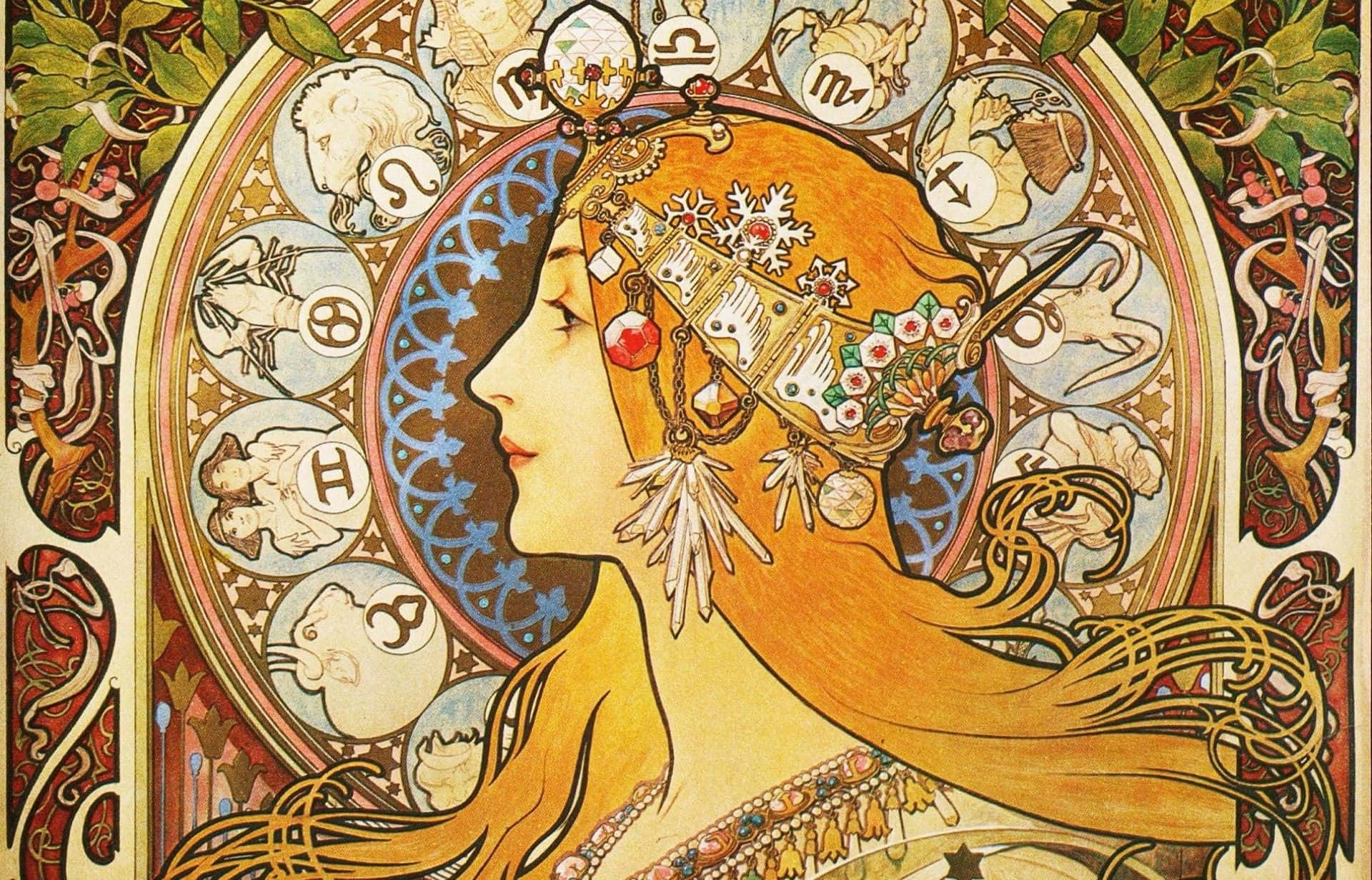 1920x1232 Download An Ornate Art Nouveau Construction Wallpaper
