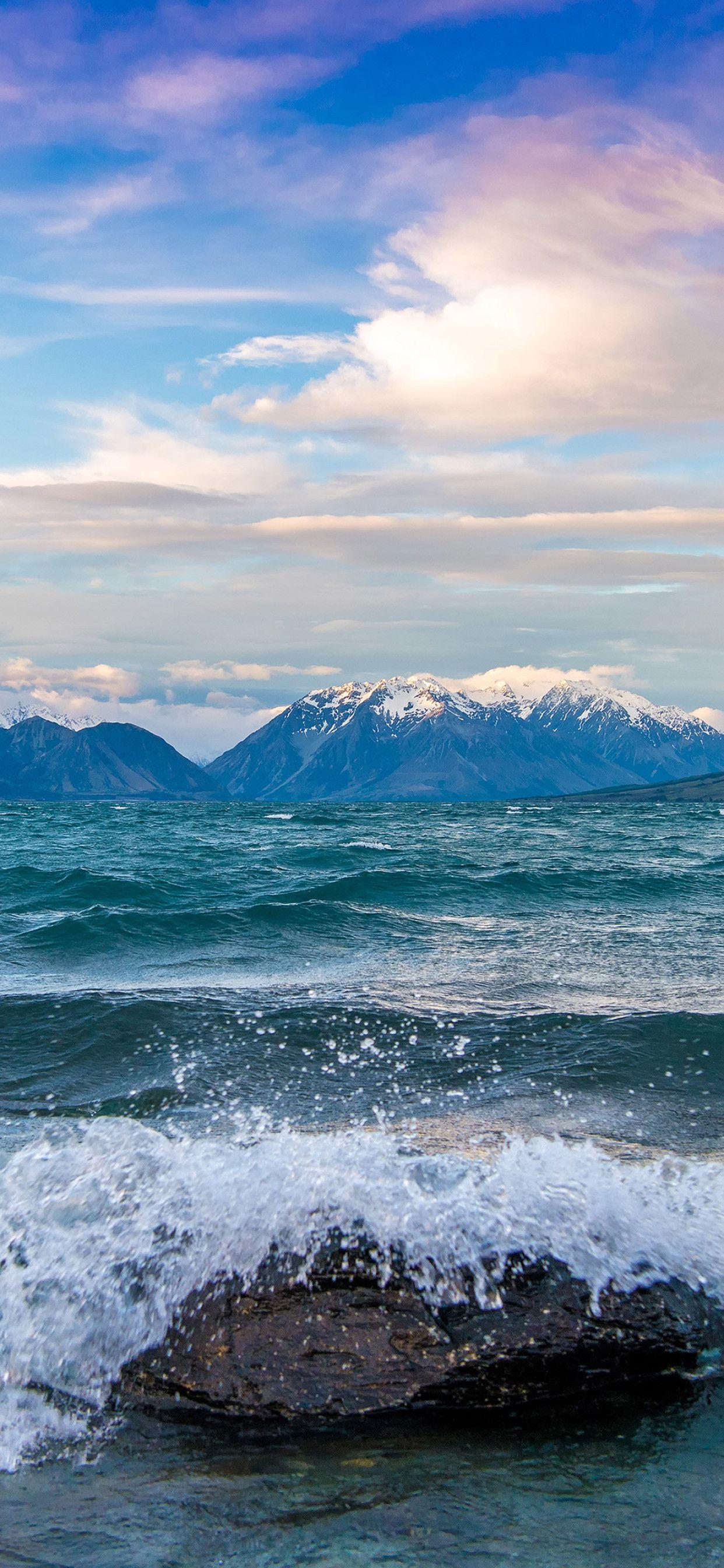 1242x2688 Hồ Ohau New Zealand Hình nền iPhone XS MAX HD 4k