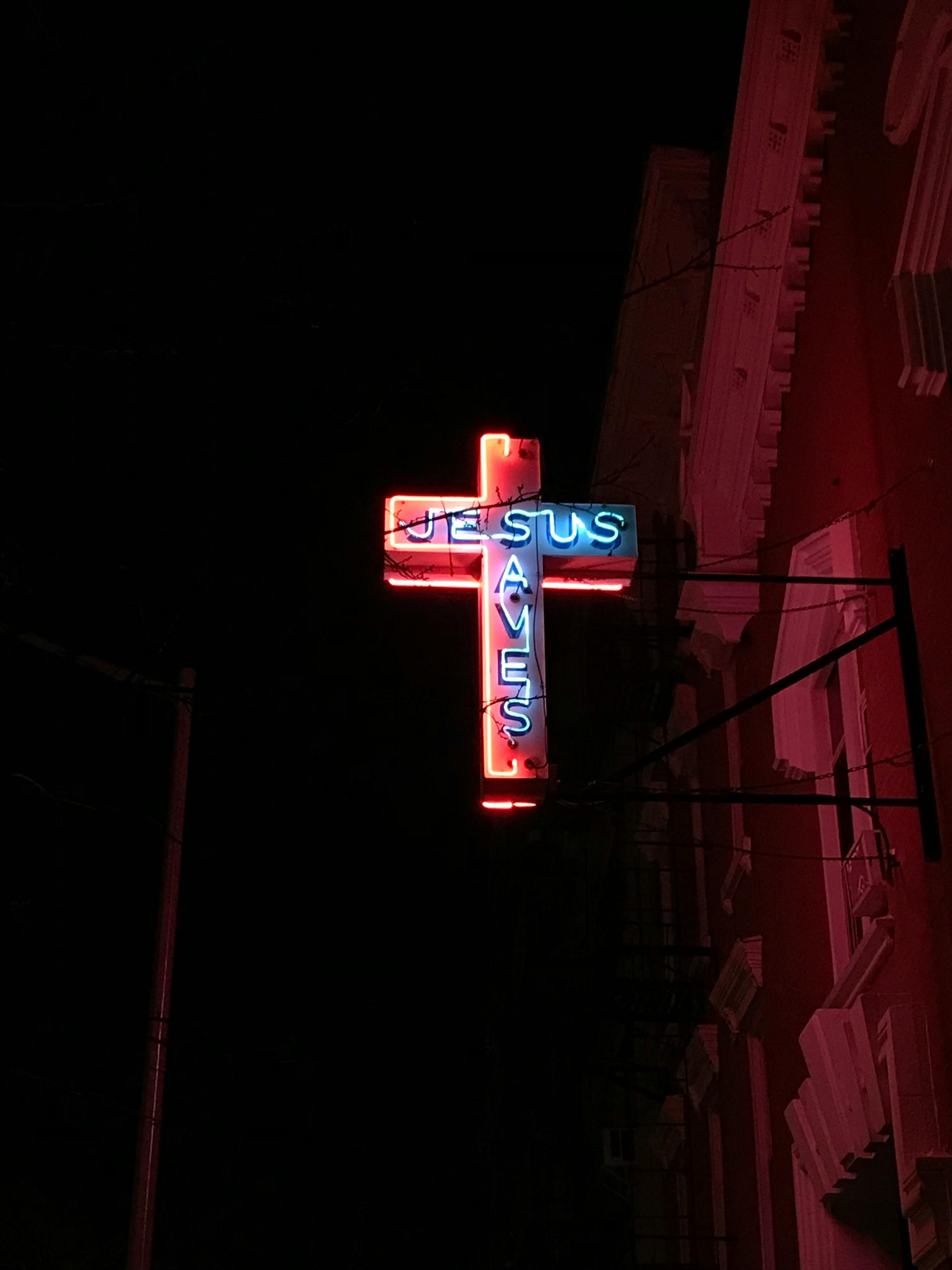 3024x4032 Jesus Saves Neon Signage · Free