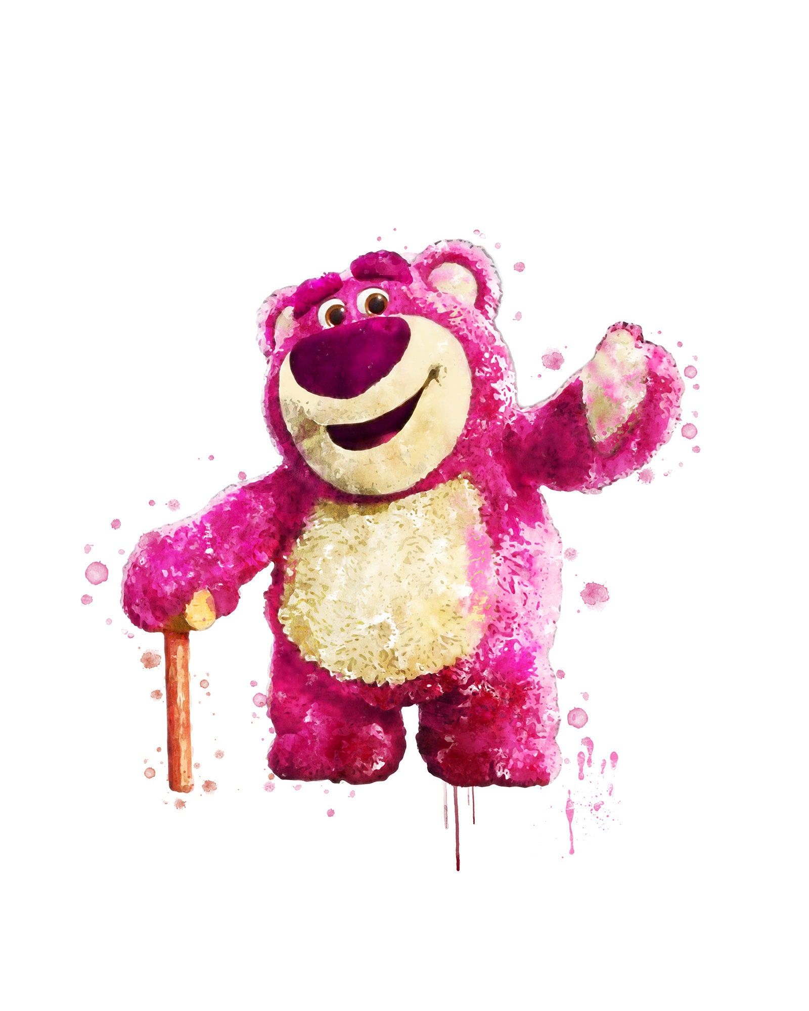 1600x2000 Toy Story Lotso Print Lightyear Watercolor Poster Printable Instant Download Print Ready Artwork Nursery Wall Decor Baby Shower Party Gift